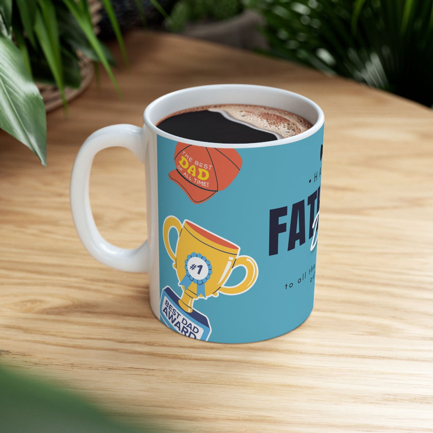 Happy Father's Day Ceramic Mug | Gift for Dads | Unique Coffee Cup | Best Dad Award Mug | Father's Day Present - 14007
