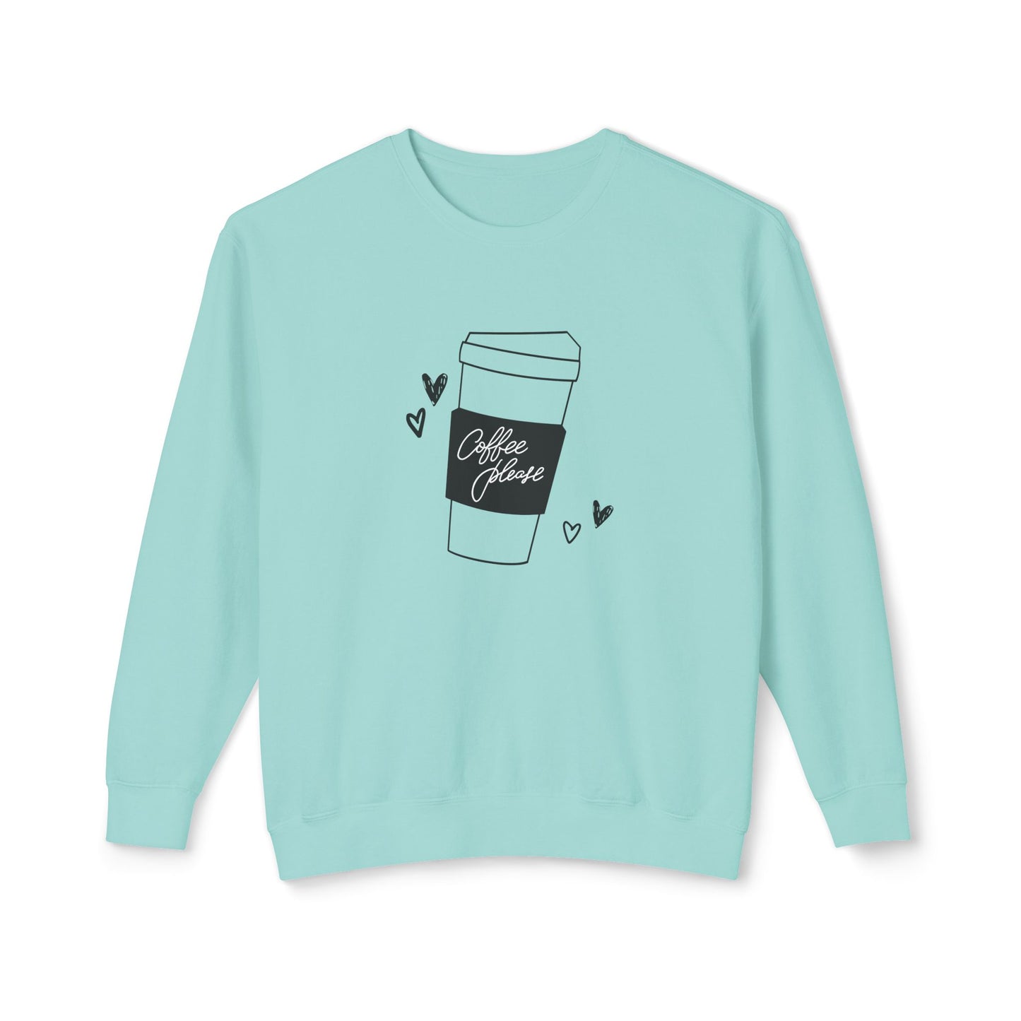 Coffee Please - Unisex Lightweight Crewneck Sweatshirt - 11285