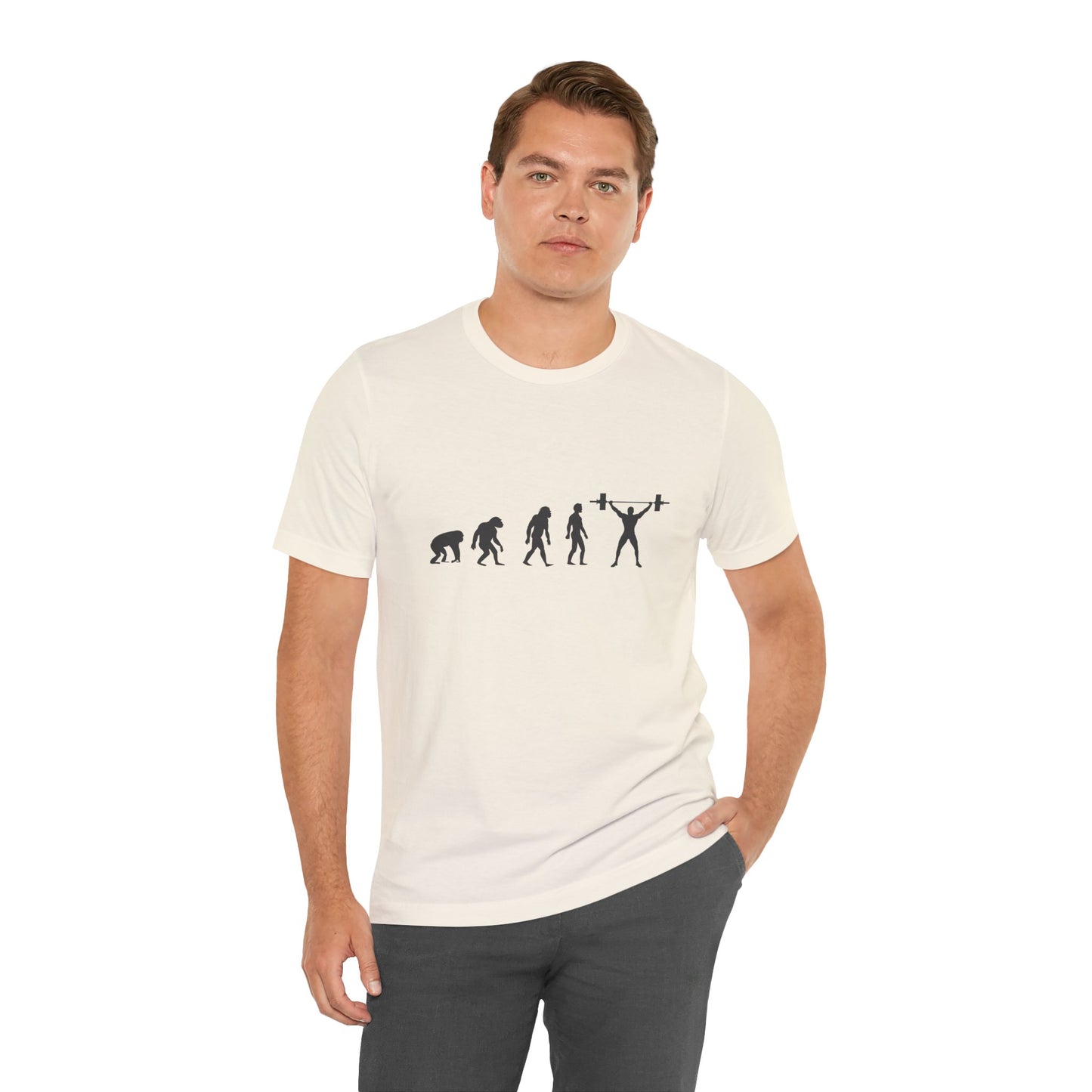 Gym: Human Evolution  - Unisex Jersey Short Sleeve Tee