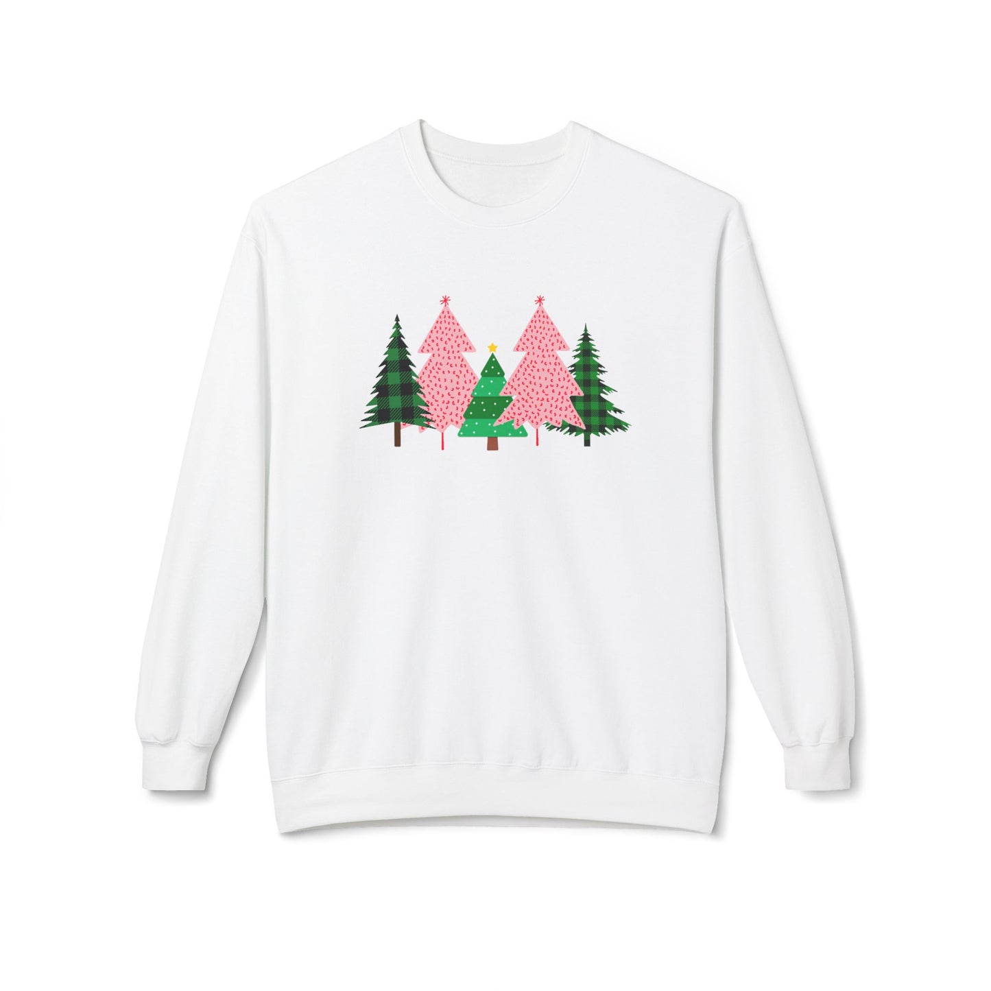 Christmas Trees - Unisex Midweight Softstyle Fleece Crewneck Sweatshirt - 10174