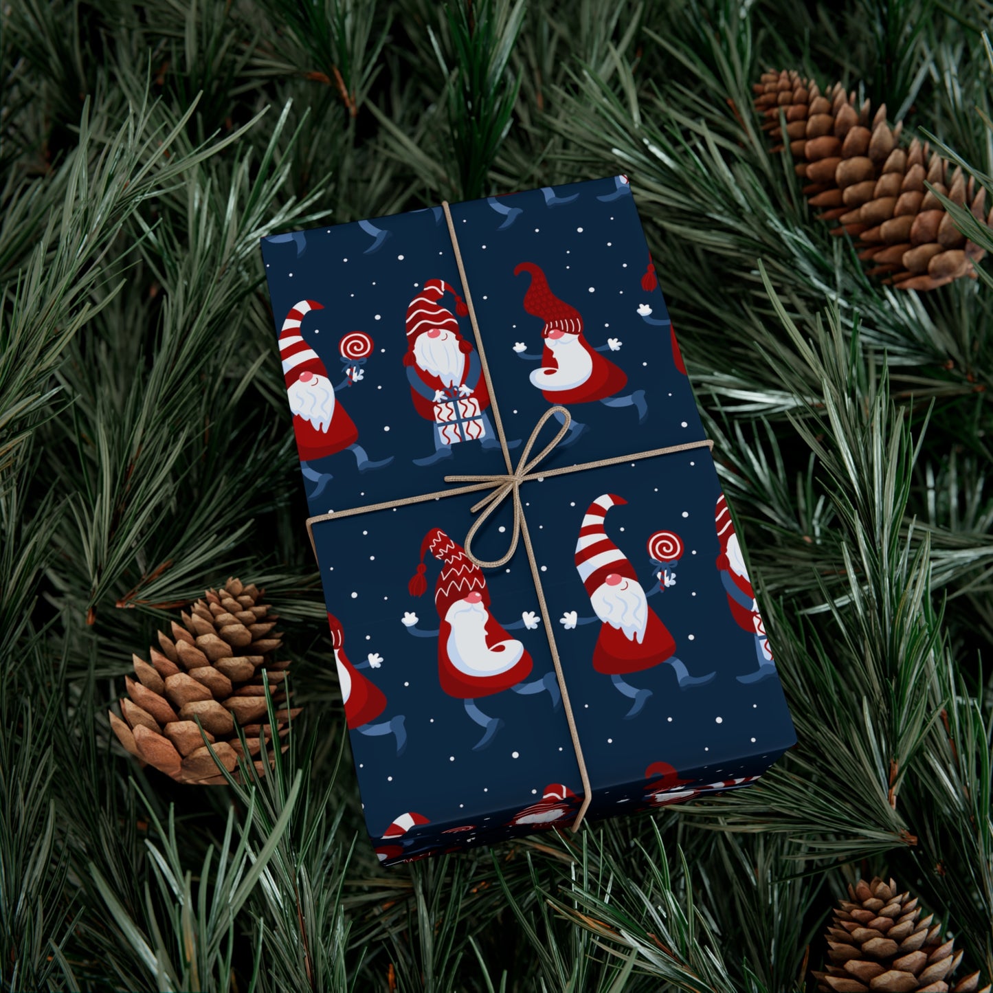 Merry Christmas, Navy Colored - Gift Wrap Papers - 10007