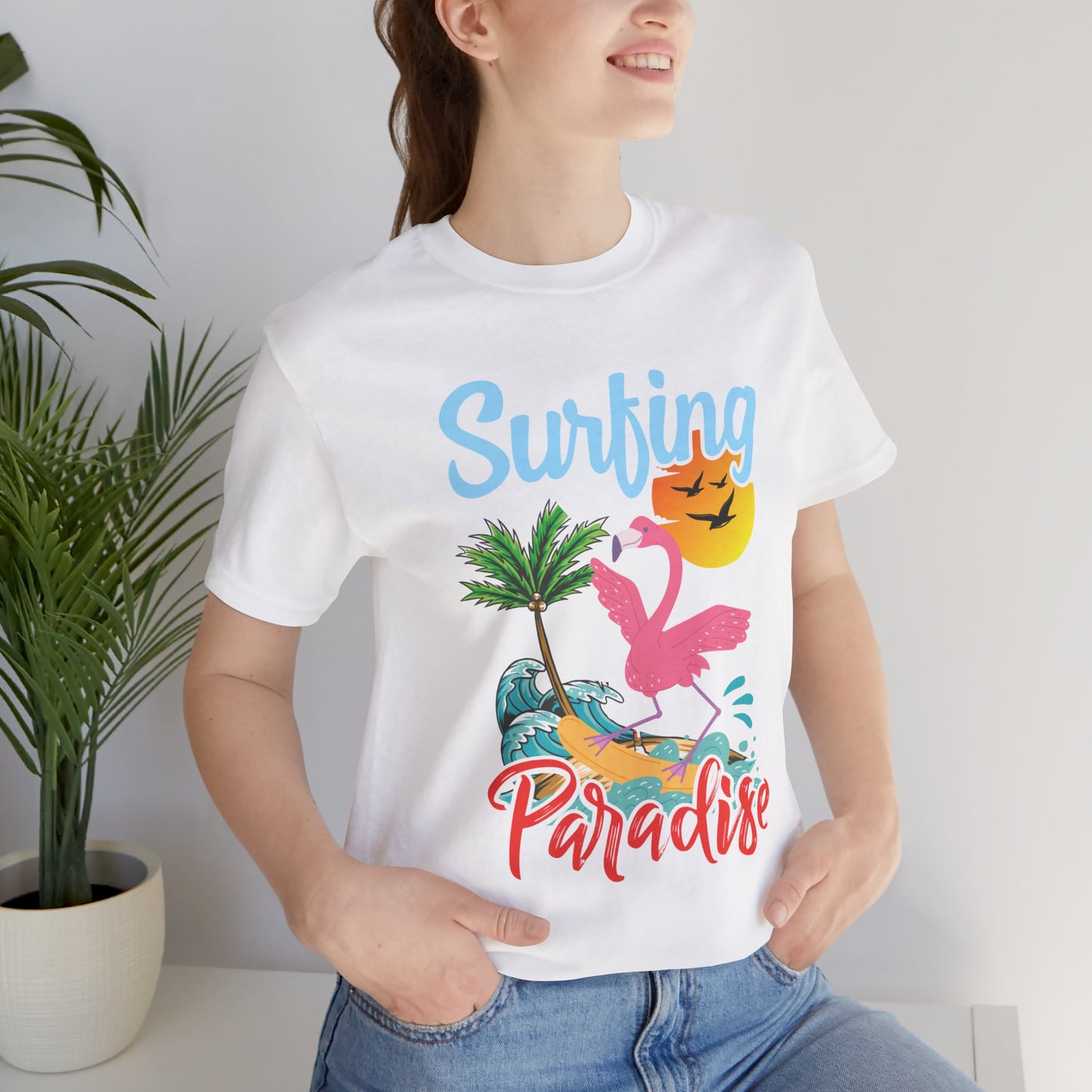 Surfing Paradise - Unisex Jersey Short Sleeve Tee - 13091