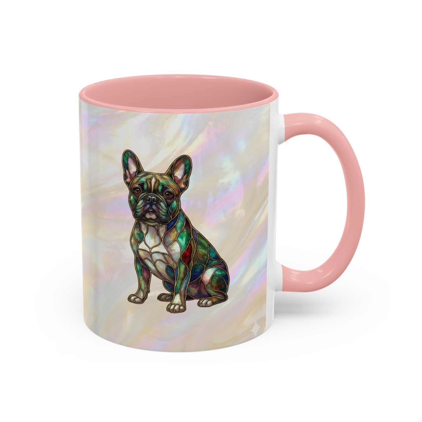 French Bulldog Accent Coffee Mug -Stained Glass Style (11/15oz) - 14632
