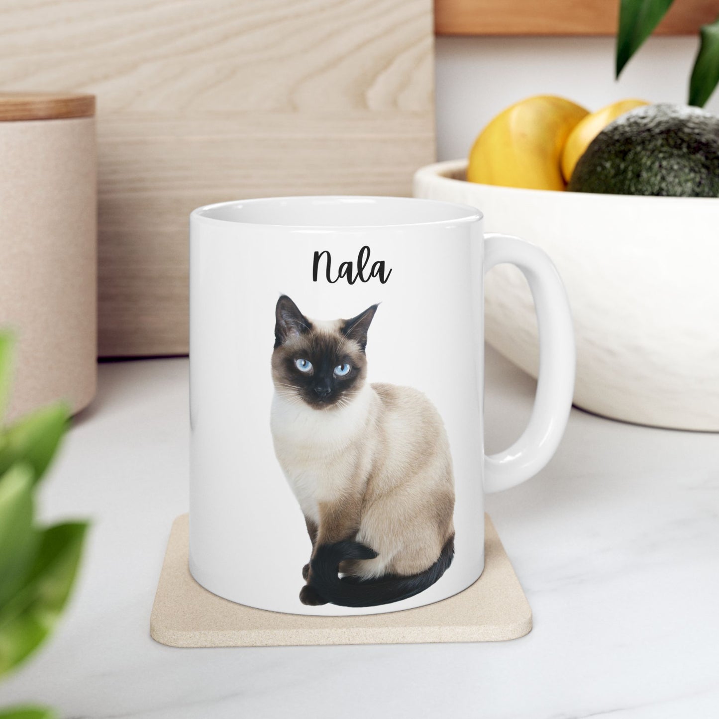 Ceramic Cat Mug, Cute Cat Coffee Cup, Pet Lover Gift, Animal Lover Mug, Funny Cat Lover Present - 14205