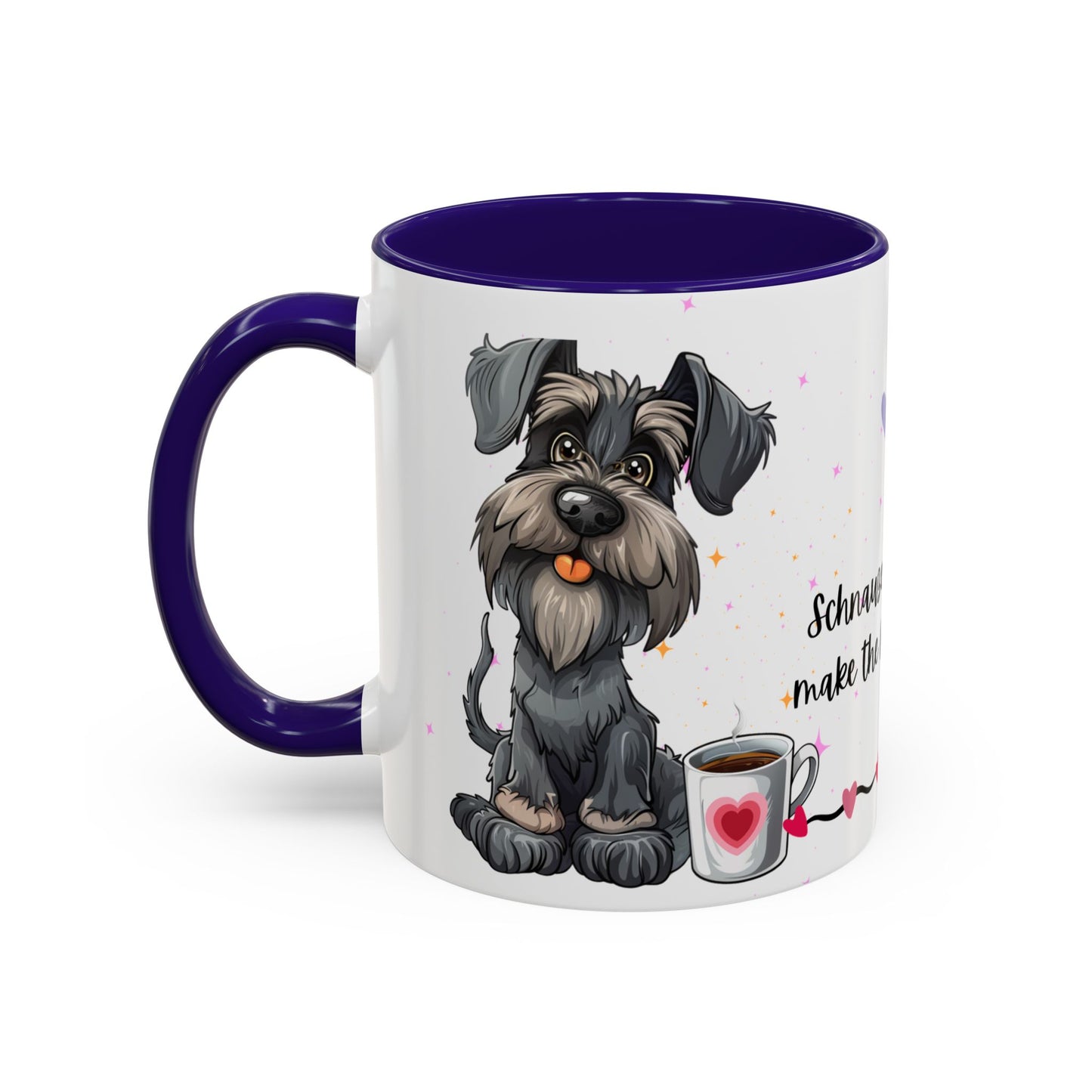 Schnauzers and Coffee Make the Best Mornings - Colorful Mugs, 11oz - 10655