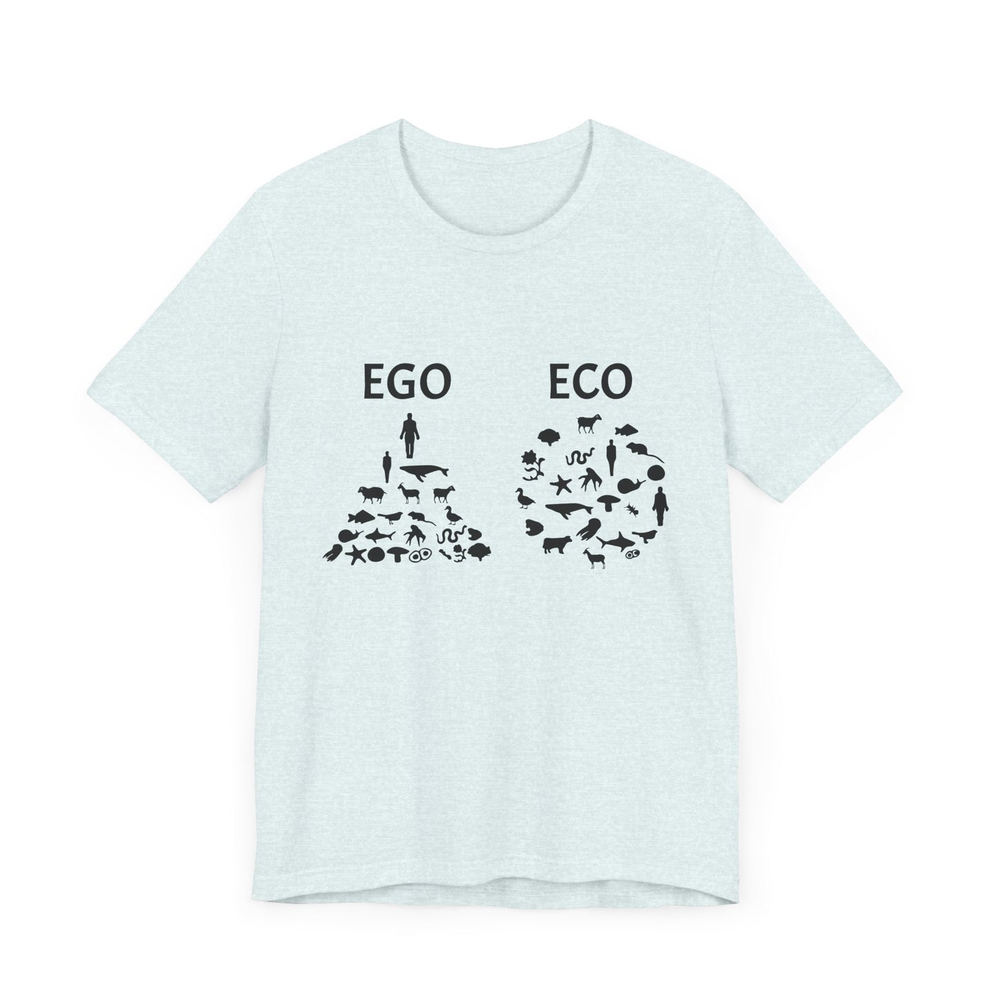 Vegan: Ego vs Eco - Unisex Jersey Short Sleeve Tee - 12368