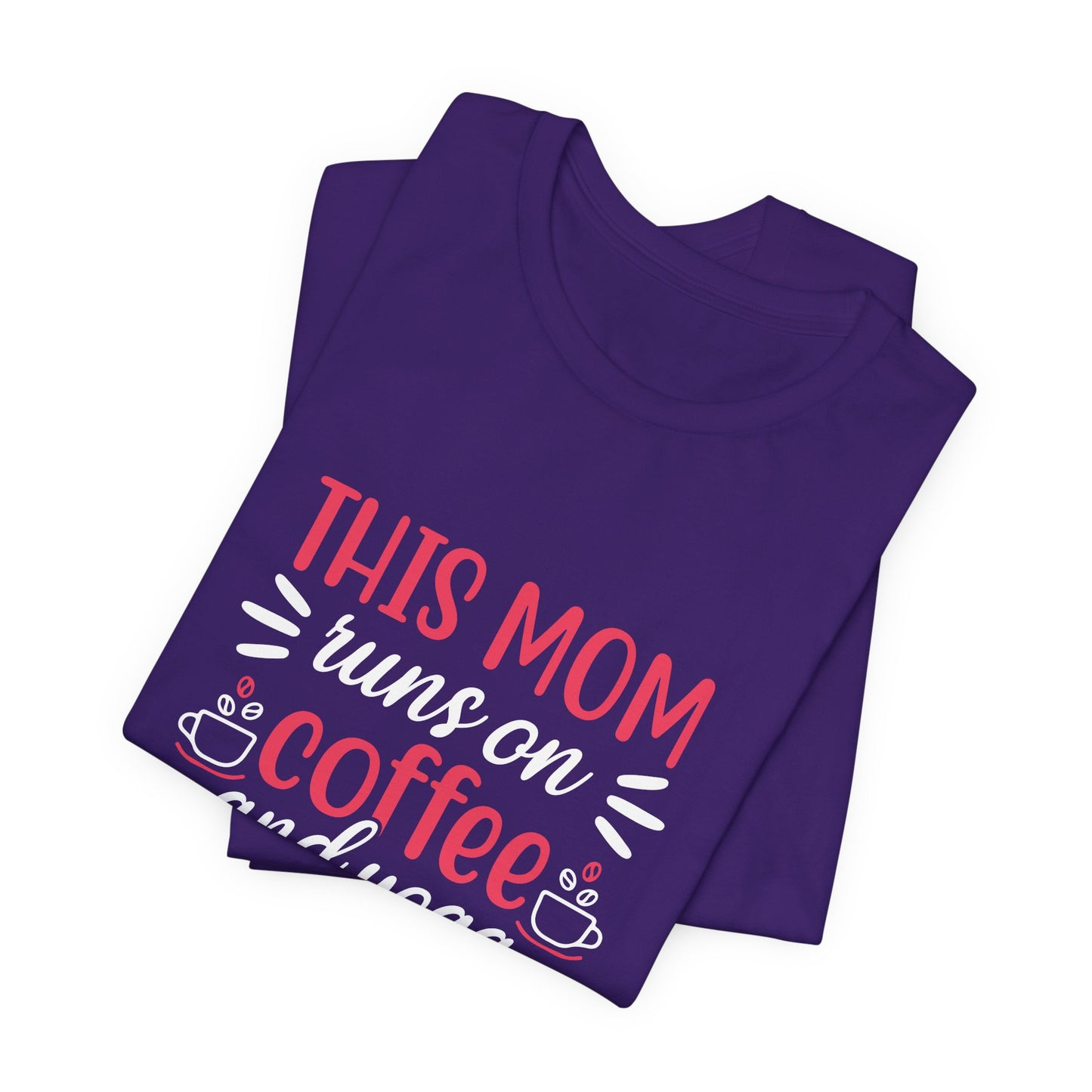 This Mom Runs On Coffee & Yoga - Unisex Jersey Short Sleeve Tee