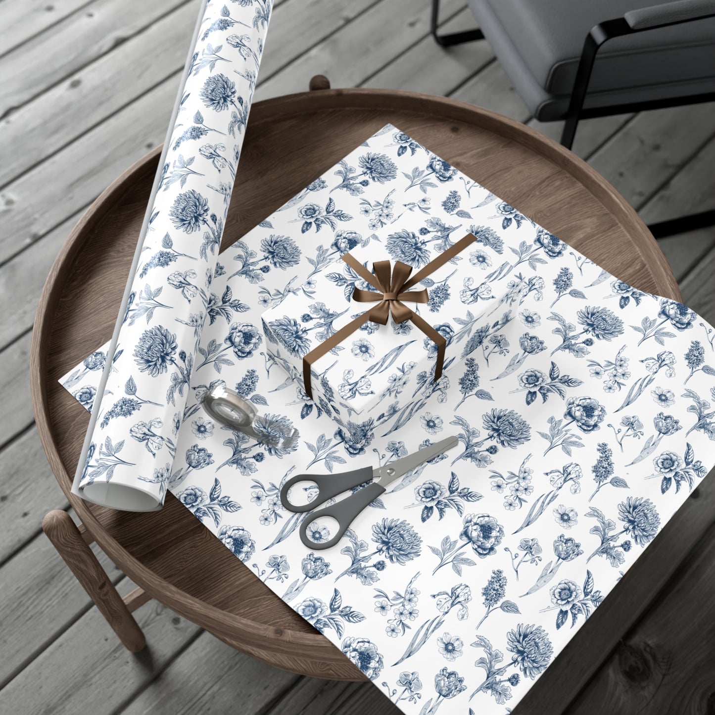 Blue Flowers - Gift Wrap Papers - 10313