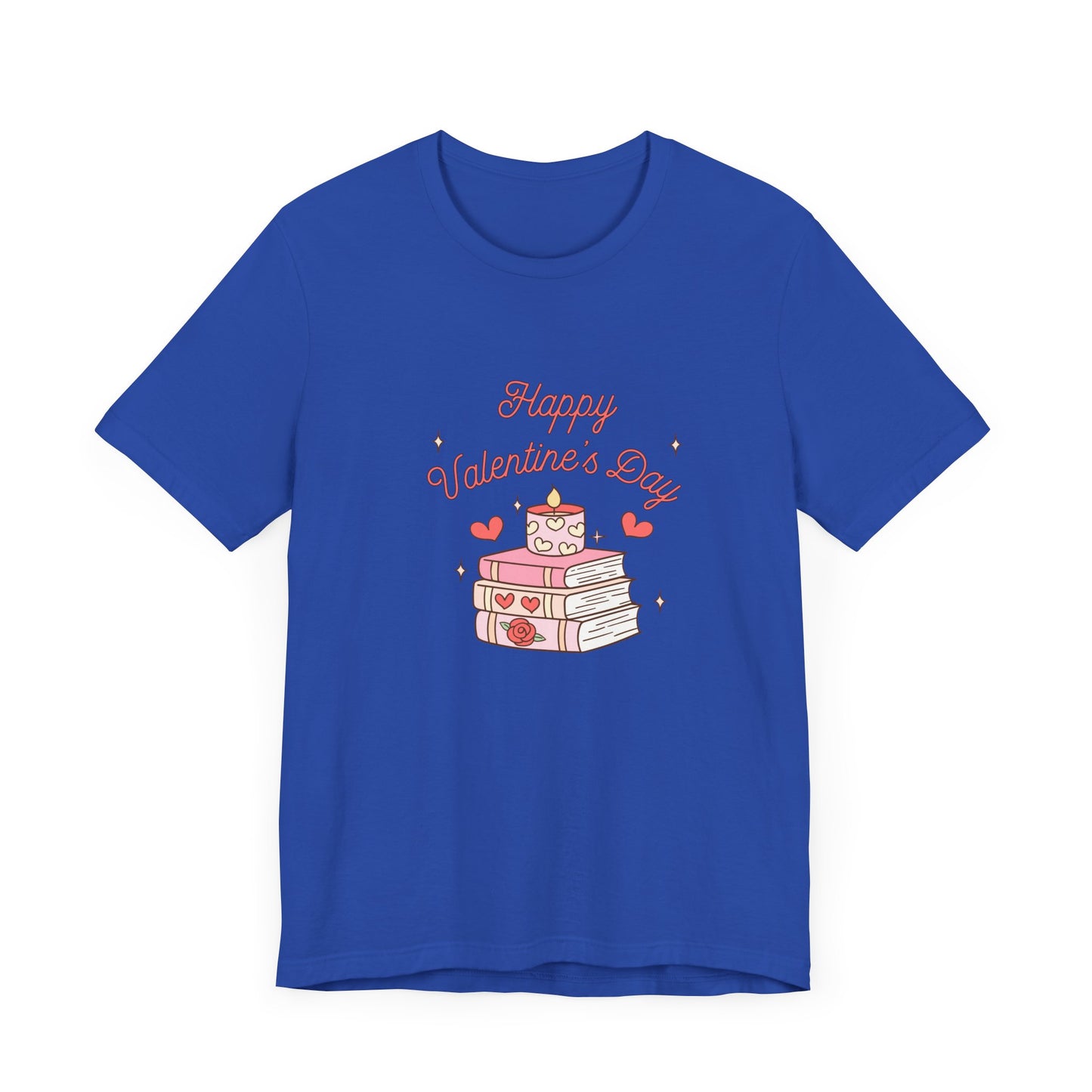 Books, Happy Valentine's Day - Unisex Jersey Short Sleeve Tee - 11572