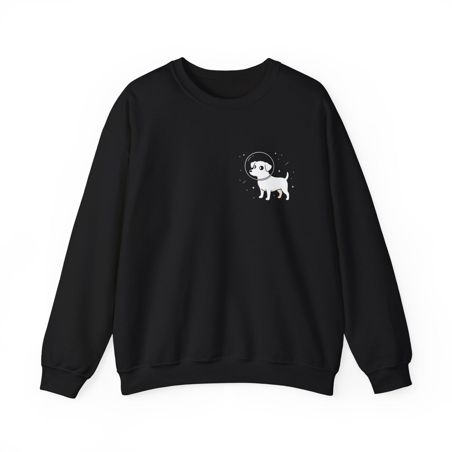 Dog in Space Crewneck Sweatshirt – Space Puppy Graphic Pullover - 14678