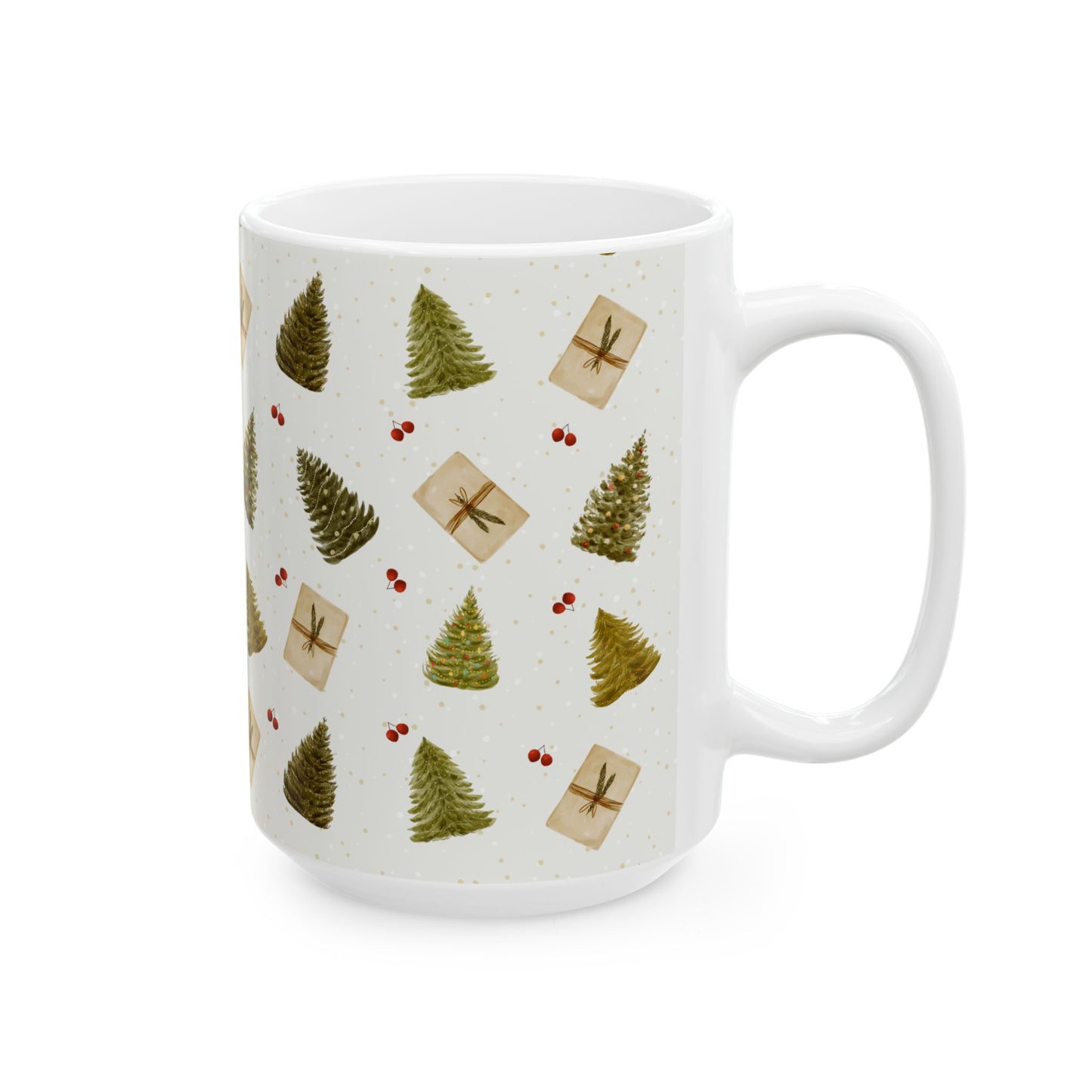 Christmas Trees & Gifts - Ceramic Mug, (11oz, 15oz) - 10914