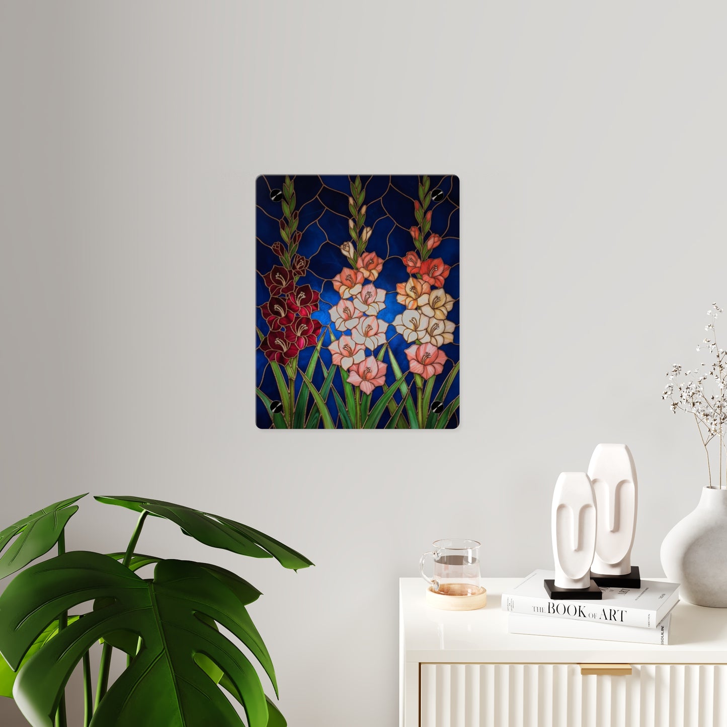 Gladiolus Floral Acrylic Wall Art Panel – Elegant Garden Blooms Home Decor - 14606