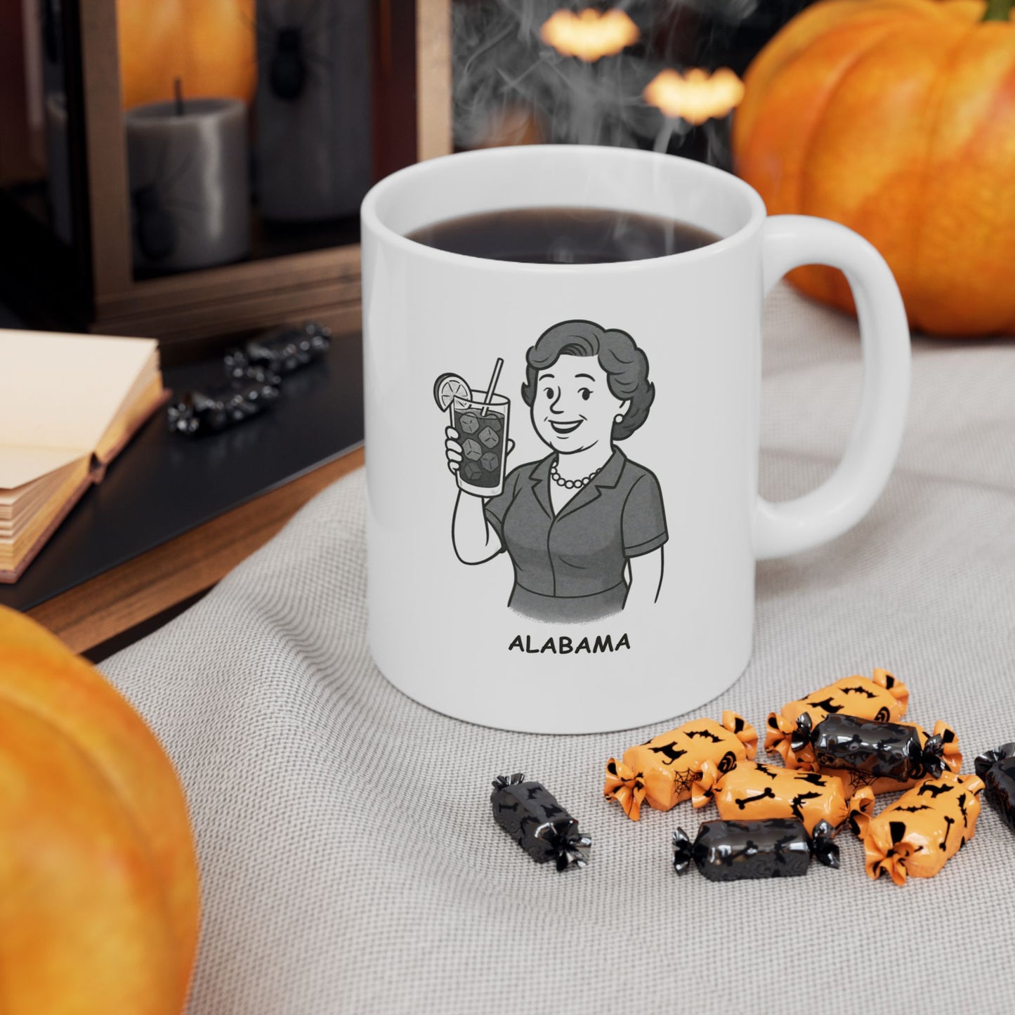 "Alabama: Where the state motto should be ‘Sweet tea first, questions later.’" Ceramic Mug - 11oz & 15oz - 12823