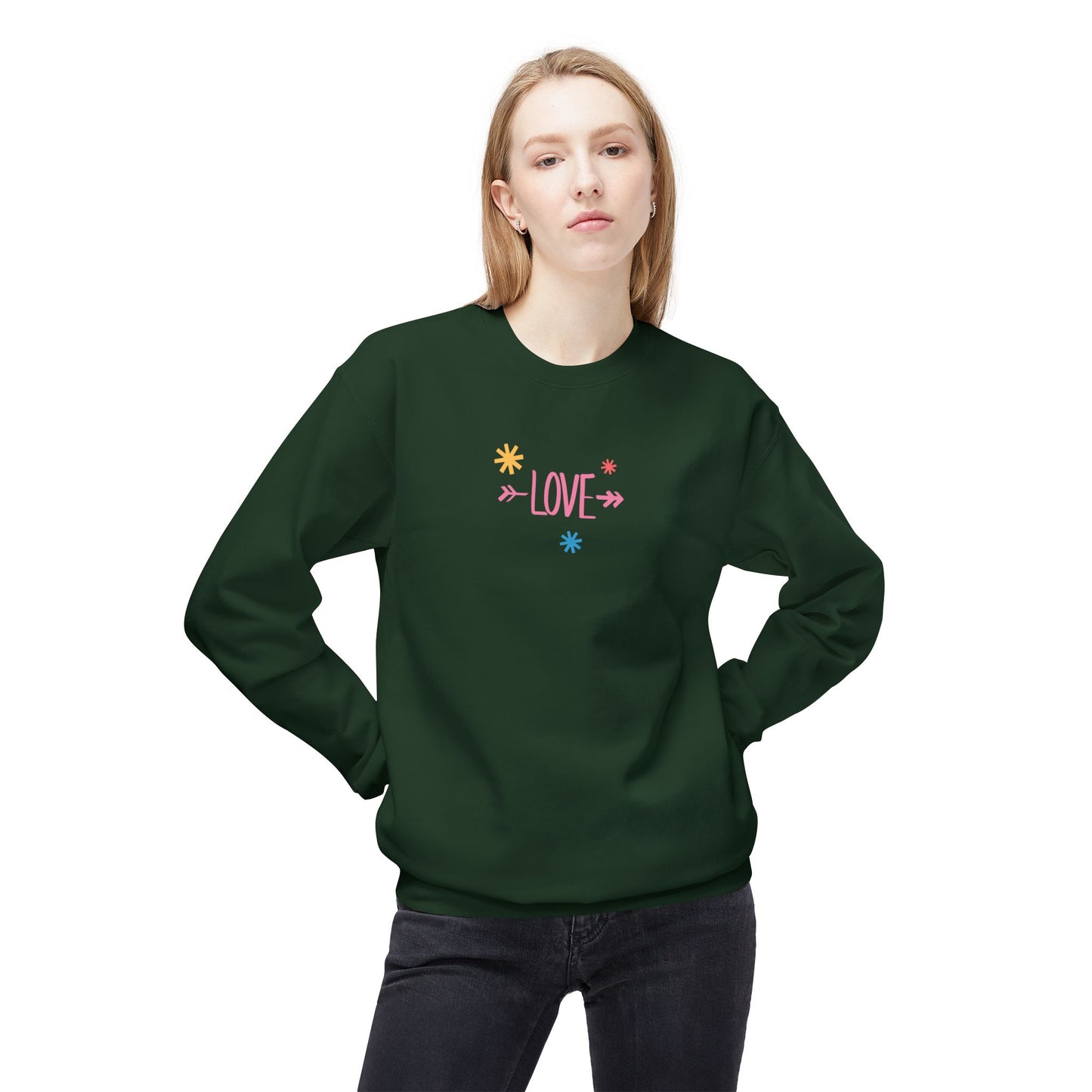 Love - Unisex Midweight Softstyle Fleece Crewneck Sweatshirt - 11624