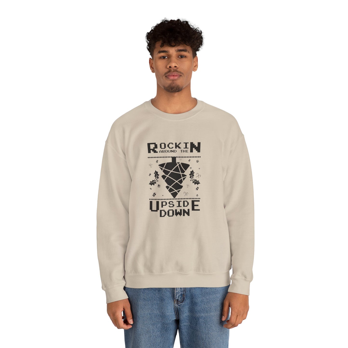 Rocking Around The Tree Upside Down - Unisex Heavy Blend™ Crewneck Sweatshirt