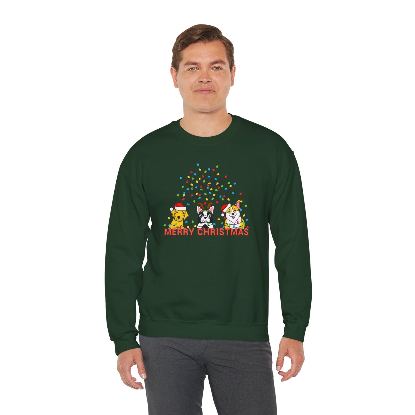 Dogs, Merry Christmas - Unisex Heavy Blend™ Crewneck Sweatshirt - 10175