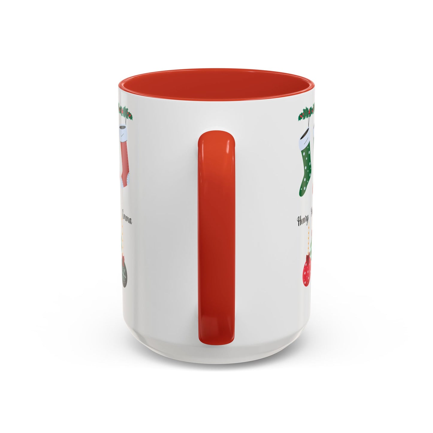 Christmas, Family Photo, Customizable, Accent Coffee Mug (11, 15oz)