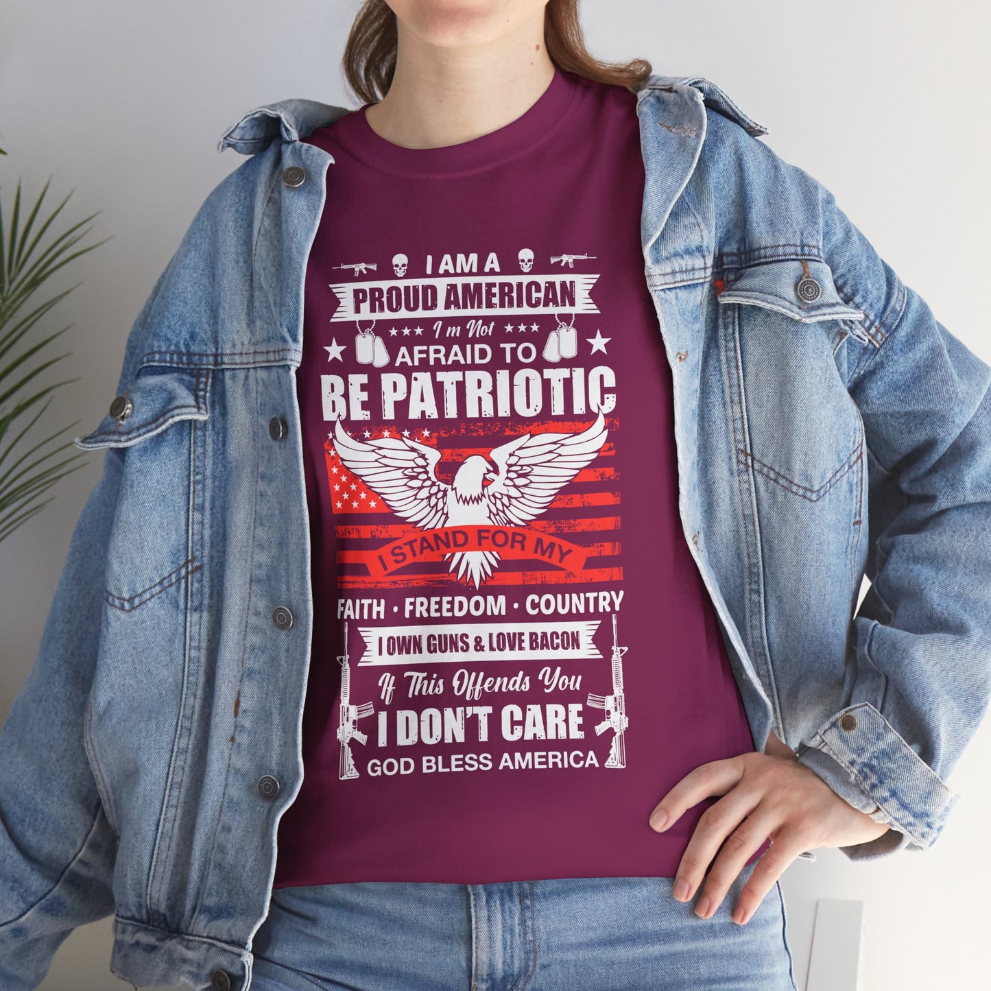 Unisex Patriotic Tee - Proud American T-Shirt, 4th of July Gift, Freedom Shirt, Memorial Day Apparel, Casual Wear - 13789