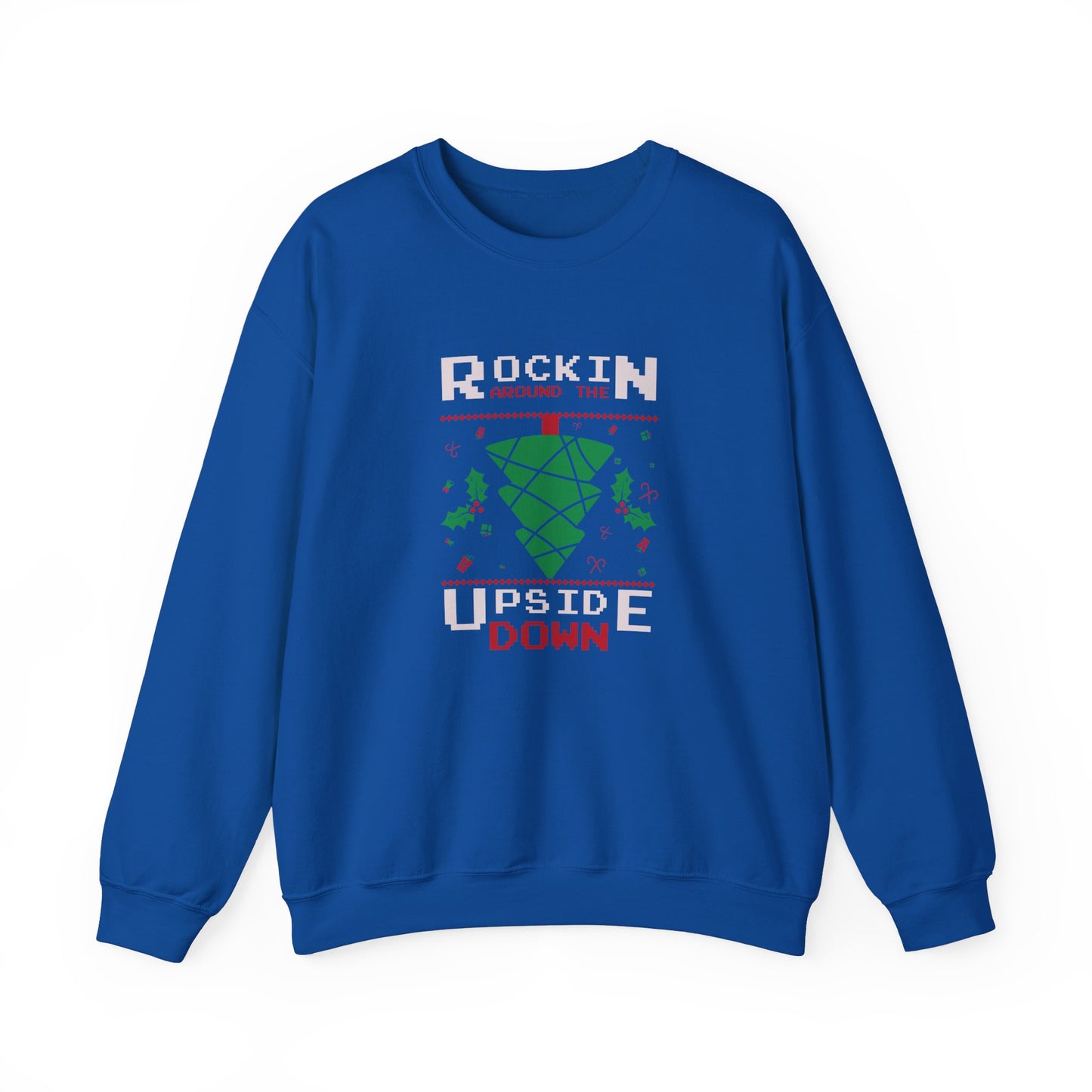 Rocking Around The Tree Upside Down - Unisex Heavy Blend™ Crewneck Sweatshirt