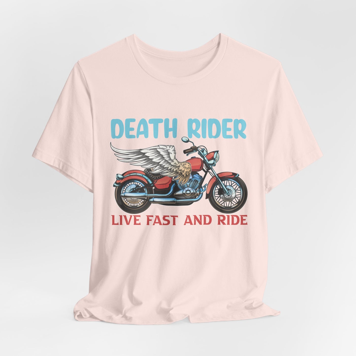 Death Rider, Live Fast and Ride  - Unisex Jersey Short Sleeve Tee - 13595