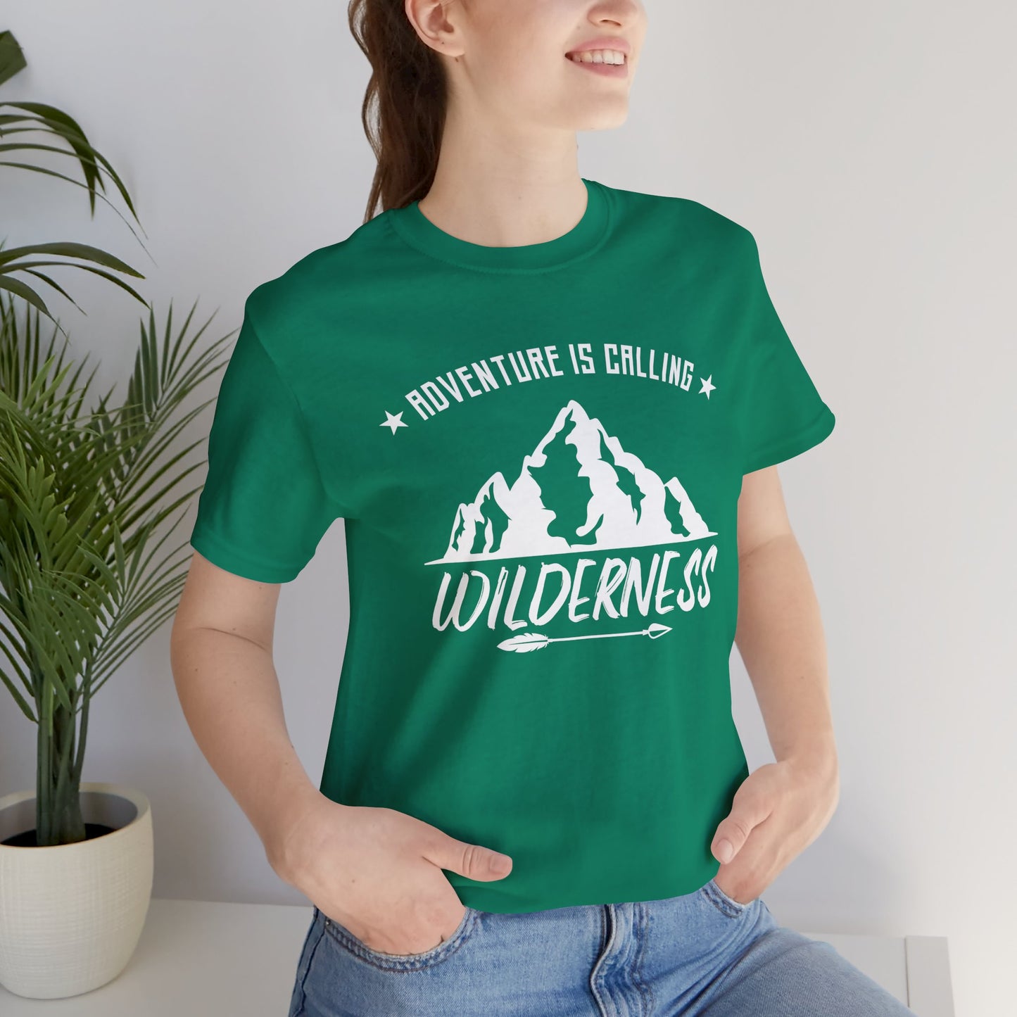 Camping: Adventure Is Calling, Wilderness - Unisex Jersey Short Sleeve Tee - 12585