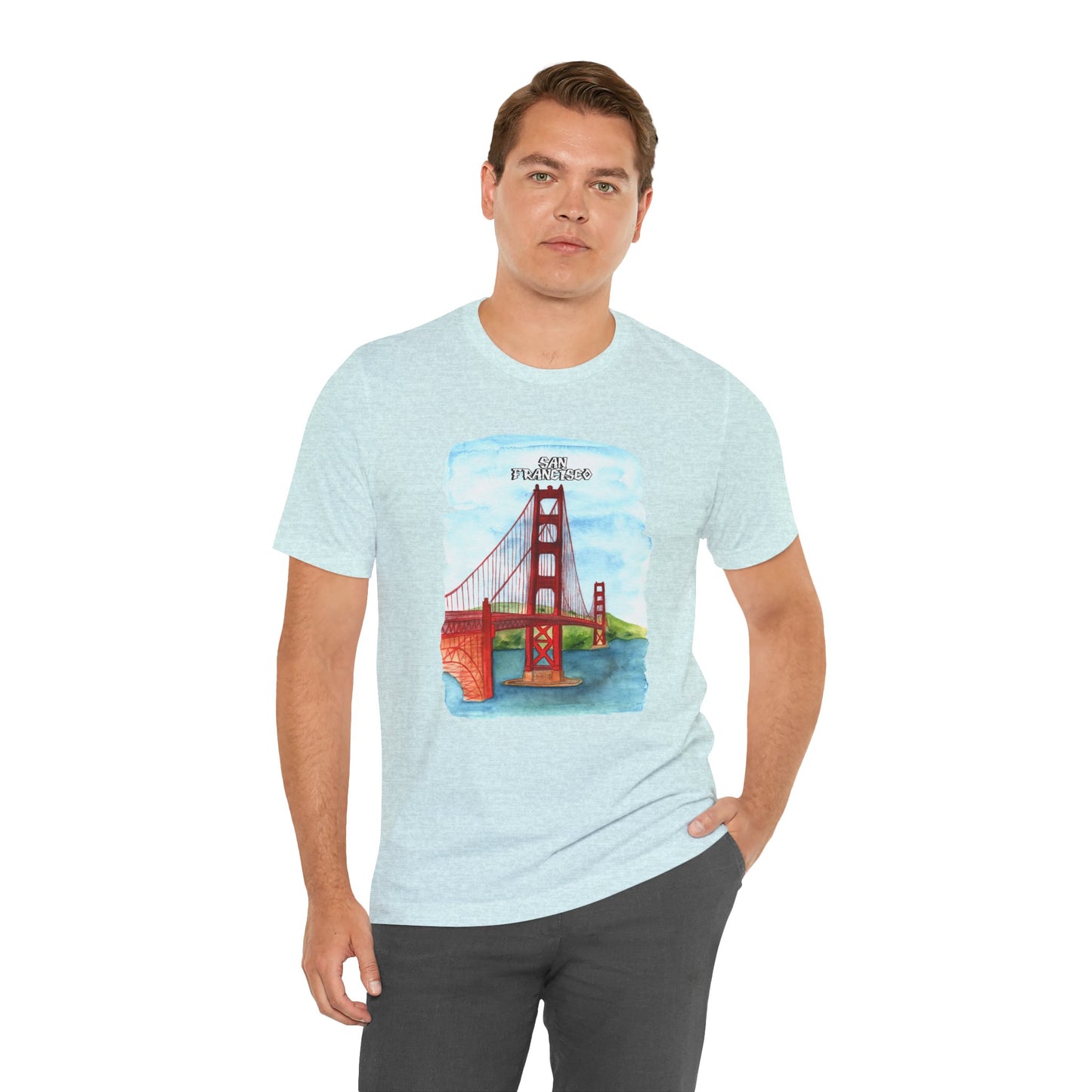 San Francisco Golden Gate Bridge Tee - Unisex Short Sleeve Jersey Shirt for Travel Lovers - 12203