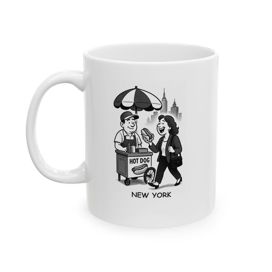 "New York: Where ‘street food’ is a five-star meal wrapped in foil." Ceramic Mug - 12859