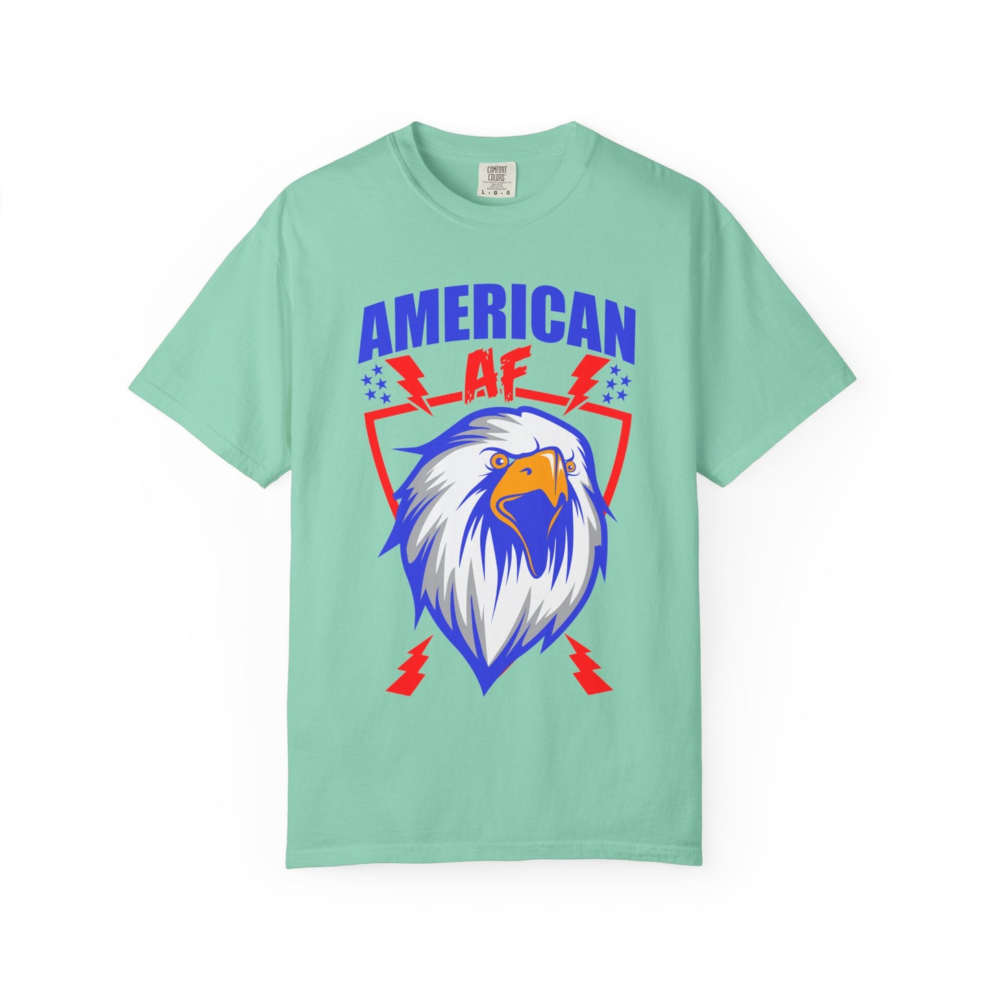 Patriotic Eagle T-Shirt, American AF Graphic Tee, Unisex Tee, 4th of July Shirt, Casual Wear, Gift for Patriots, Summer Style - 13731