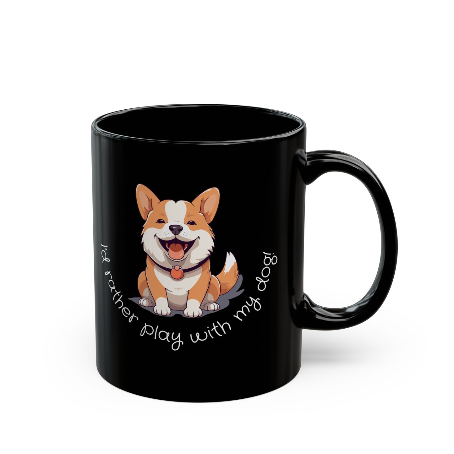 Corgi Lover's Black Mug - Perfect Gift for Dog Owners, Pet Lovers, Coffee Lovers, Corgi Gifts, Funny Dog Mug - 14079