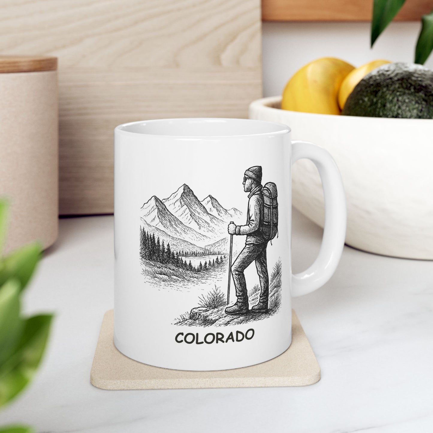 "In Colorado, you can’t always find a flat road, but you can always find a good view." Ceramic Mug - 13470