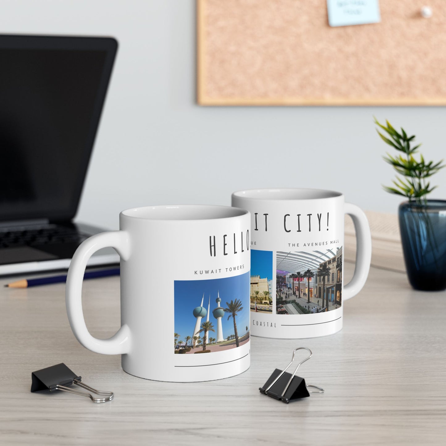 Hello, Kuwait City! Ceramic Mug - 11oz & 15oz Options - 12180