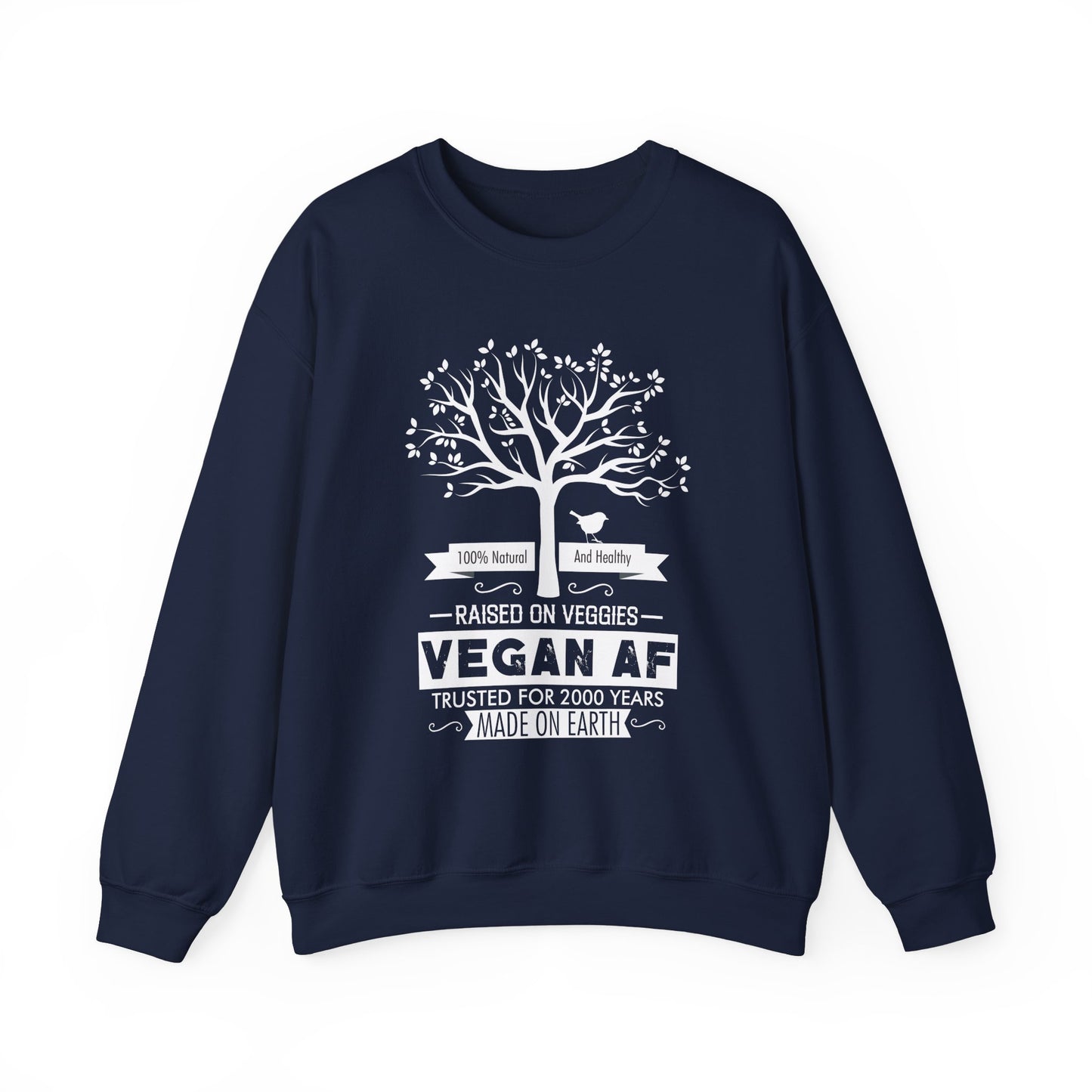 100% Natural & Healthy, Raised by Veggies - Unisex Heavy Blend™ Crewneck Sweatshirt