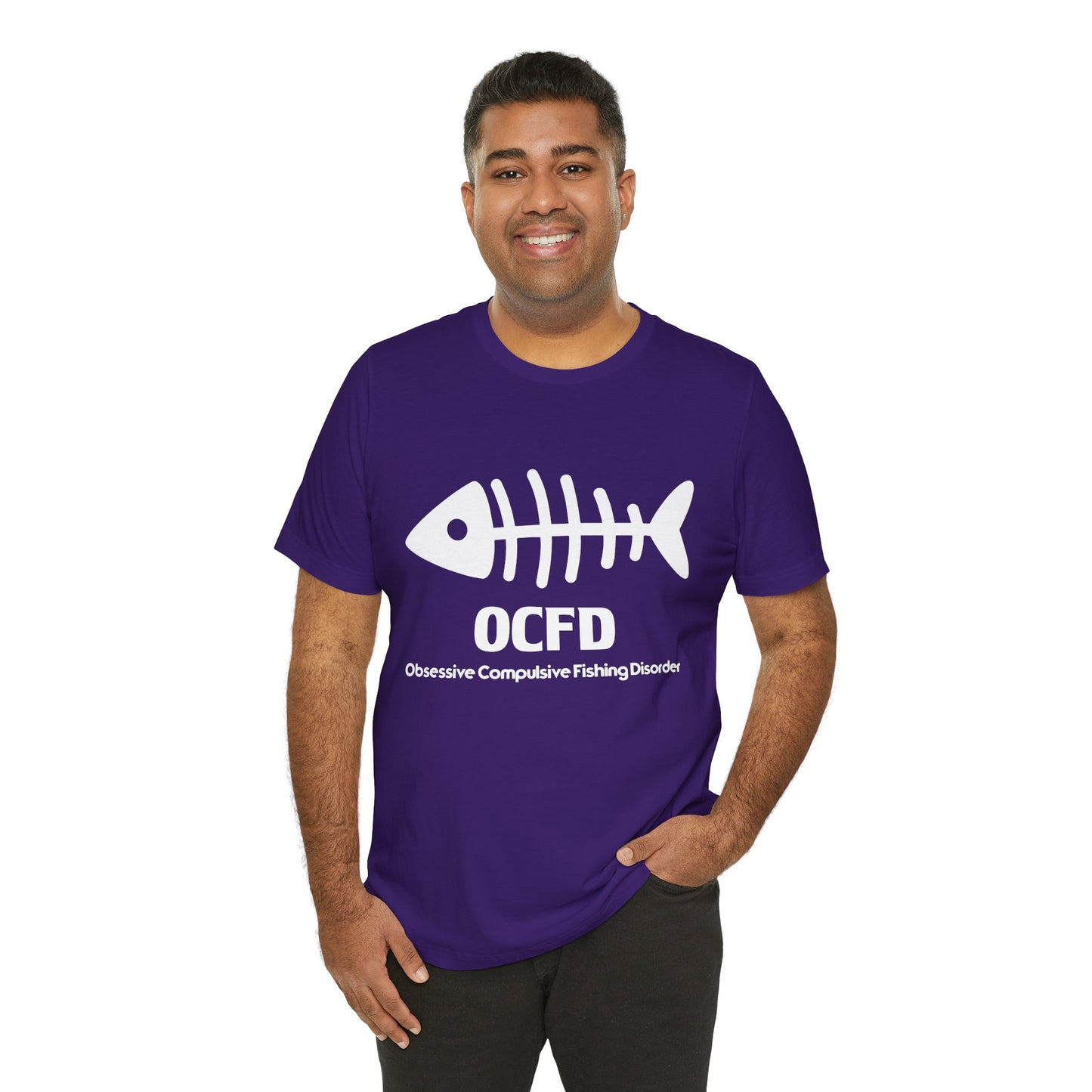OCFD - Obsessive Compulsive Fishing Disorder - Unisex Jersey Short Sleeve Tee - 13936