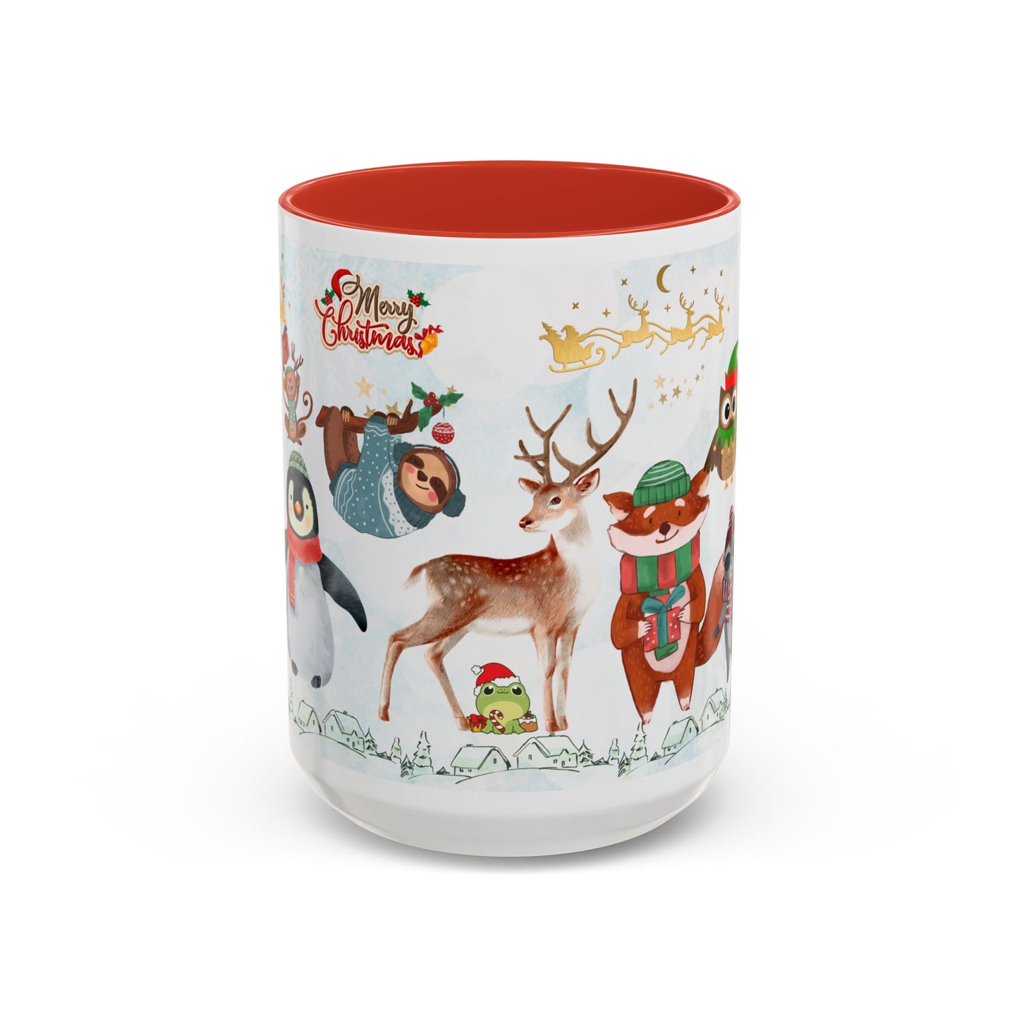 Merry Christmas, Animals - Accent Coffee Mug (11, 15oz)