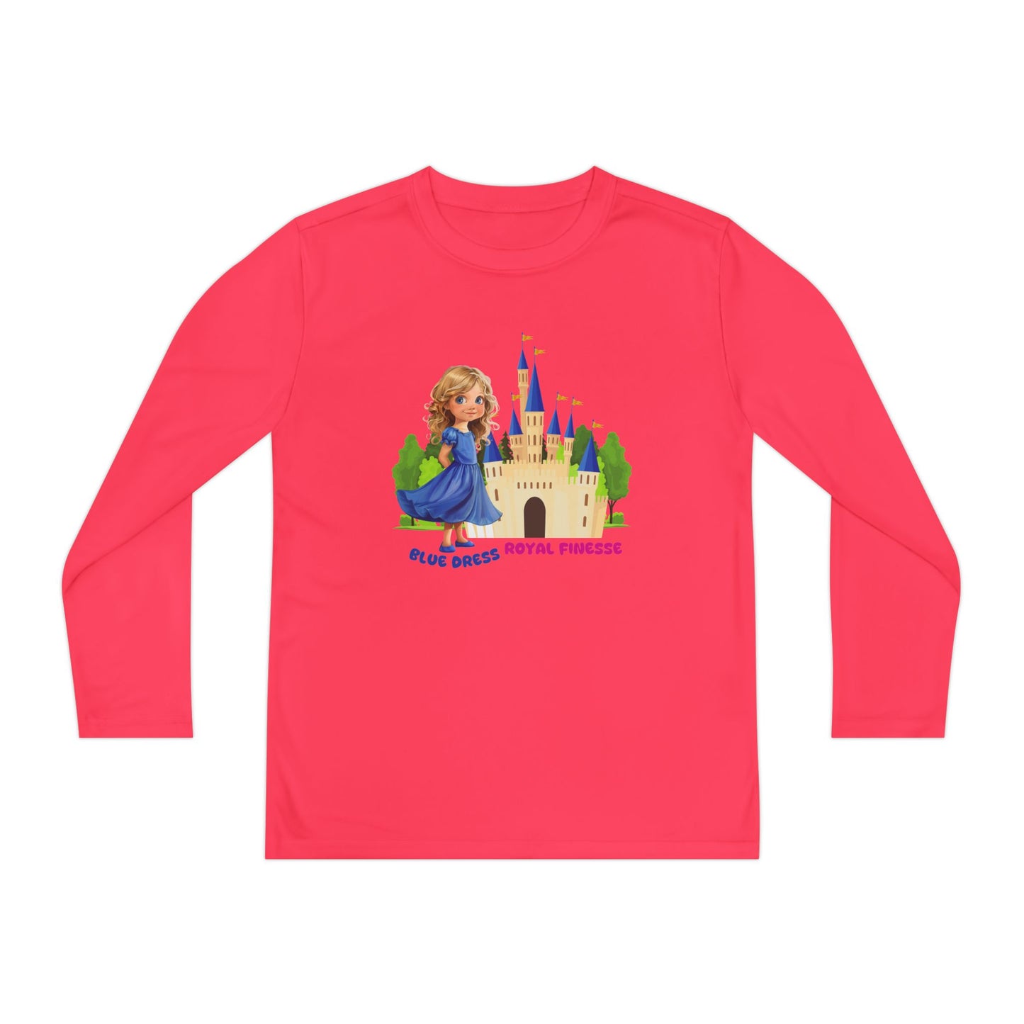 Blue Dress Princess, Royal Finesse - Youth Long Sleeve Competitor Tee - 11634
