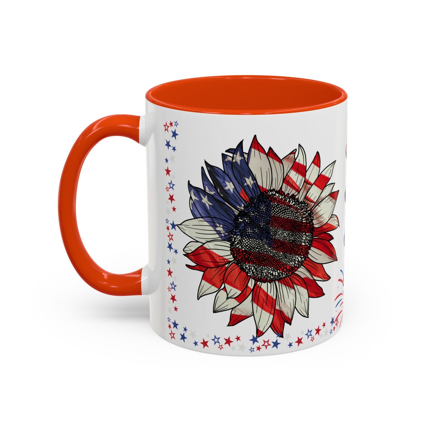 July 4, Red & Blue, Colorful Mugs, 11oz - 10590