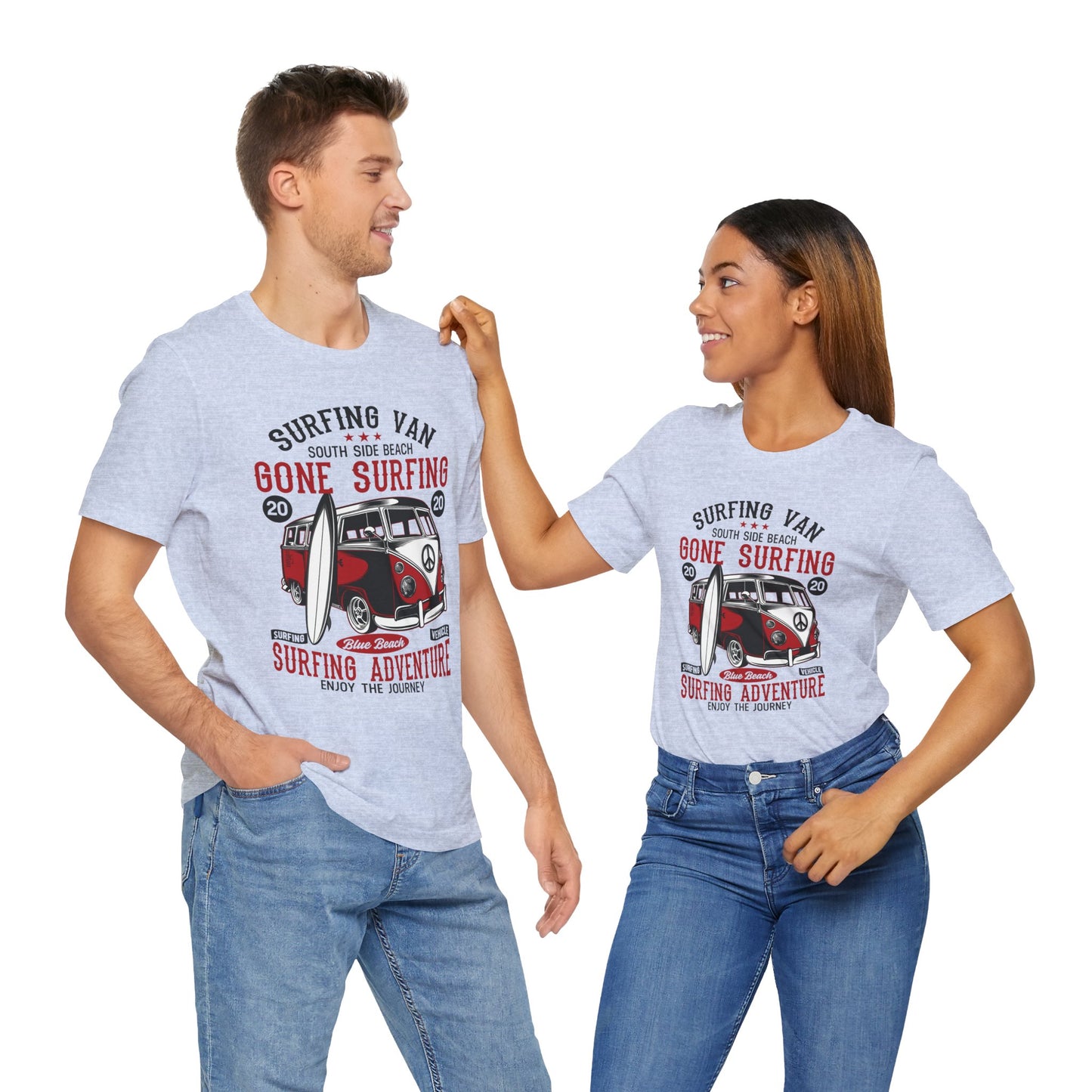 Surfing Van, Surfing Adventure - Unisex Jersey Short Sleeve Tee - 12613