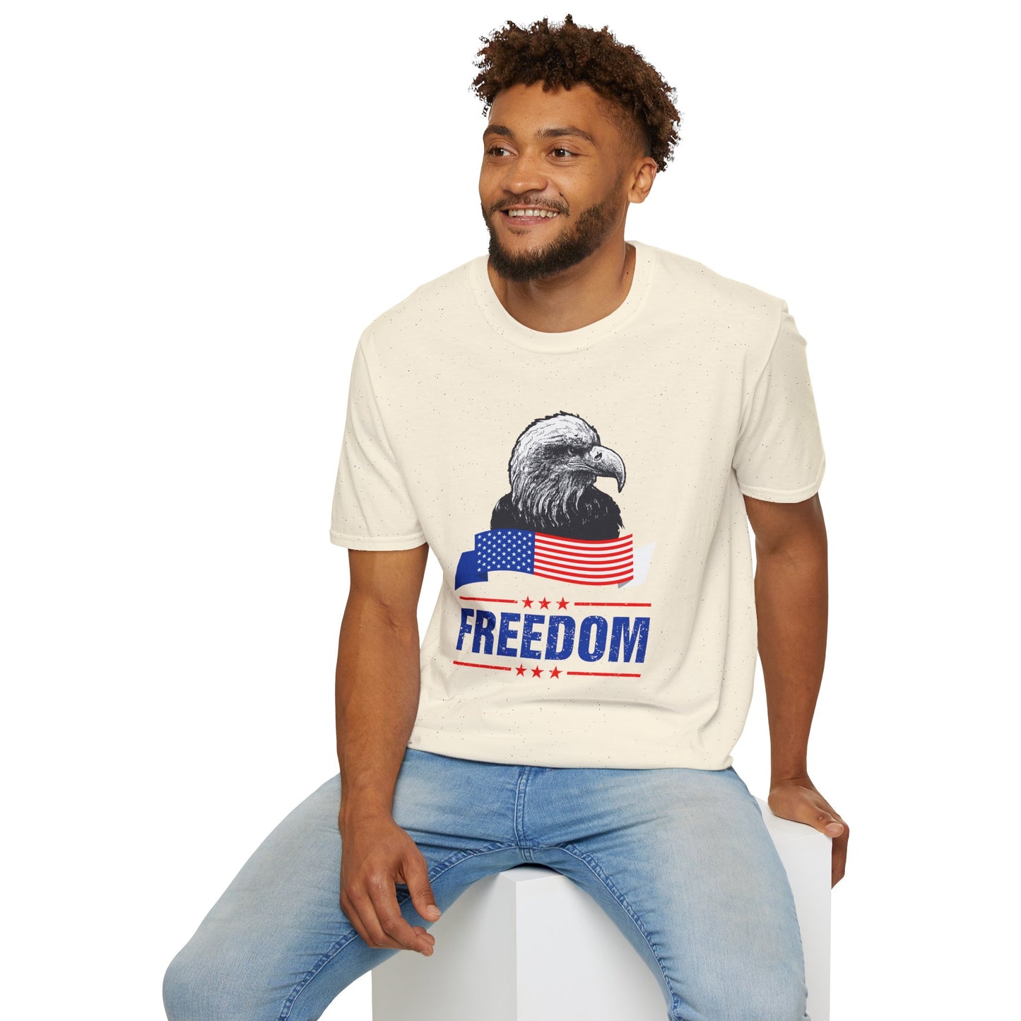 Eagle Freedom T-Shirt - Patriotic Tee for Independence Day, Memorial Day, Veteran's Day, Casual Wear, Gift for Freedom Lovers - 13738