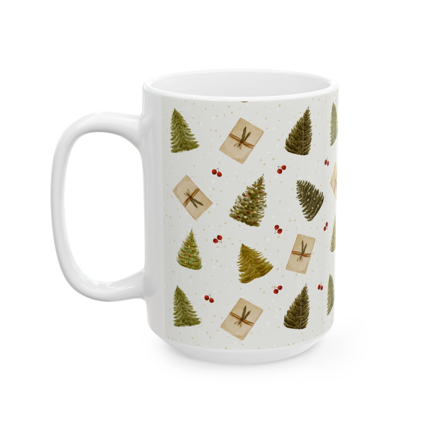 Christmas Trees & Gifts - Ceramic Mug, (11oz, 15oz) - 10914