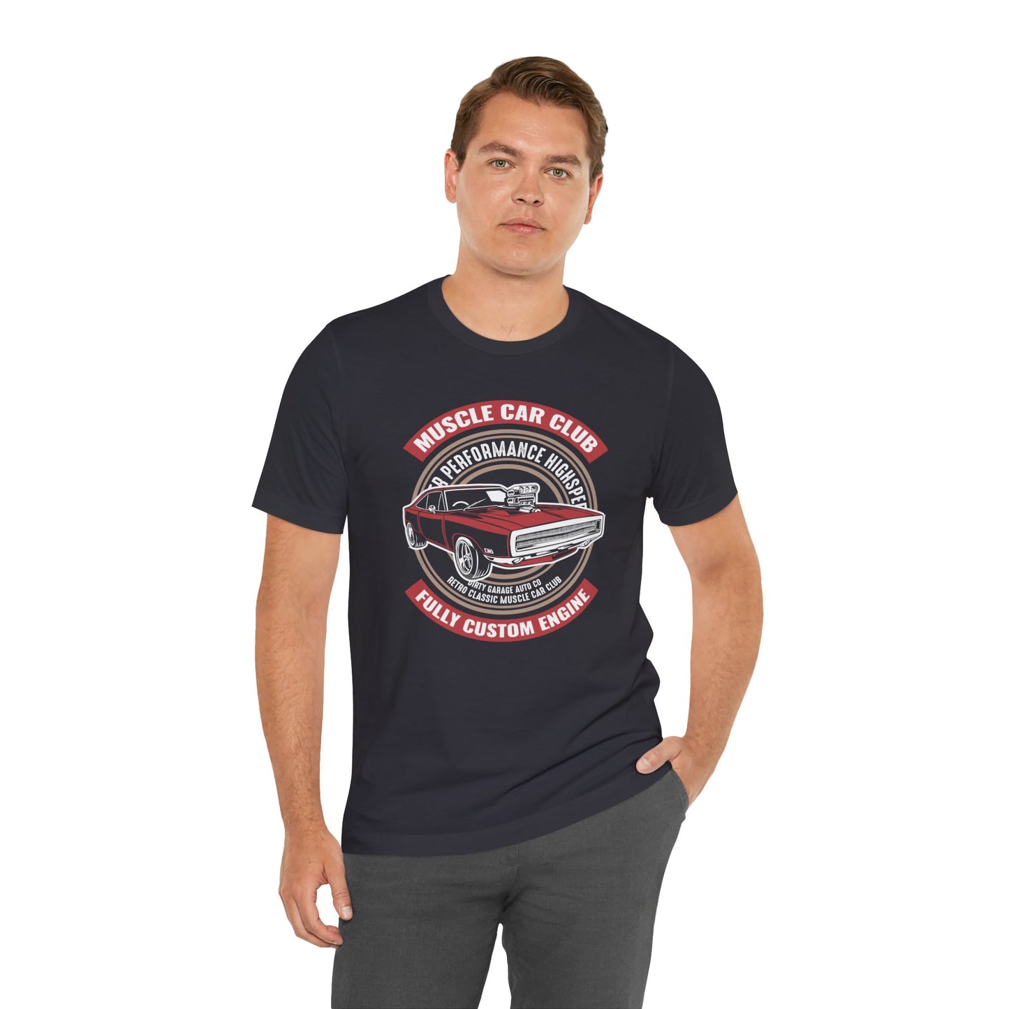 Muscle Car Club, Fully Custom Engine - Unisex Jersey Short Sleeve Tee