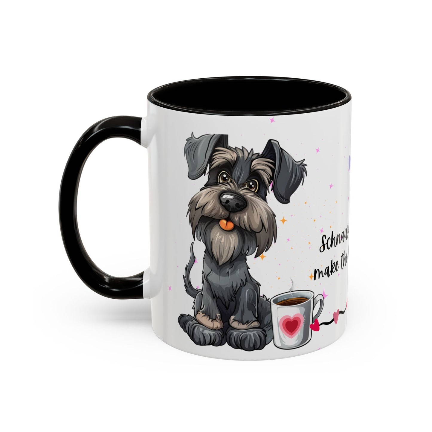 Schnauzers and Coffee Make the Best Mornings - Colorful Mugs, 11oz - 10655