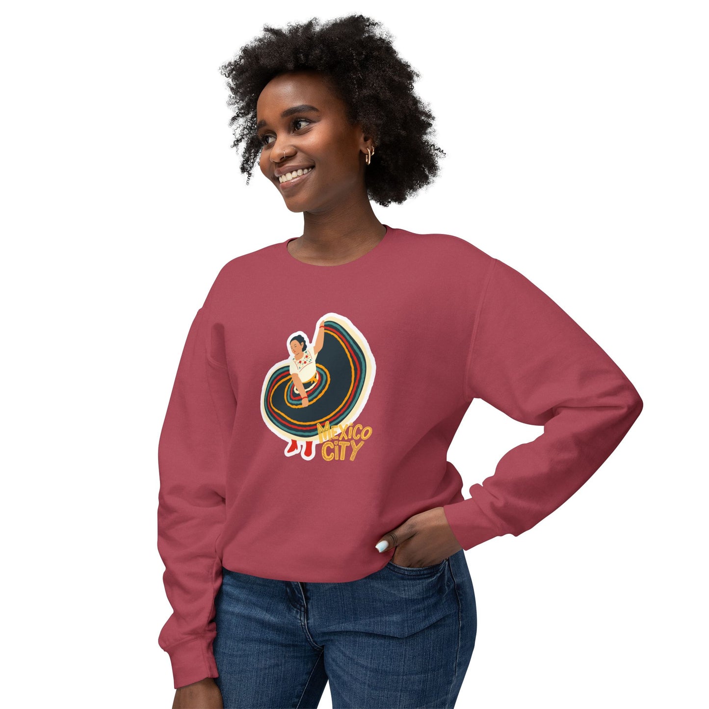 Mexico City Unisex Lightweight Crewneck Sweatshirt -12123