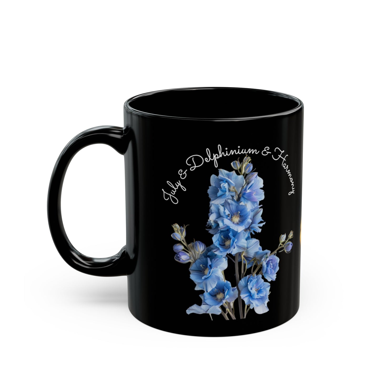 Happy Birthday - July Customized Ceramic Black Mug (11oz, 15oz)