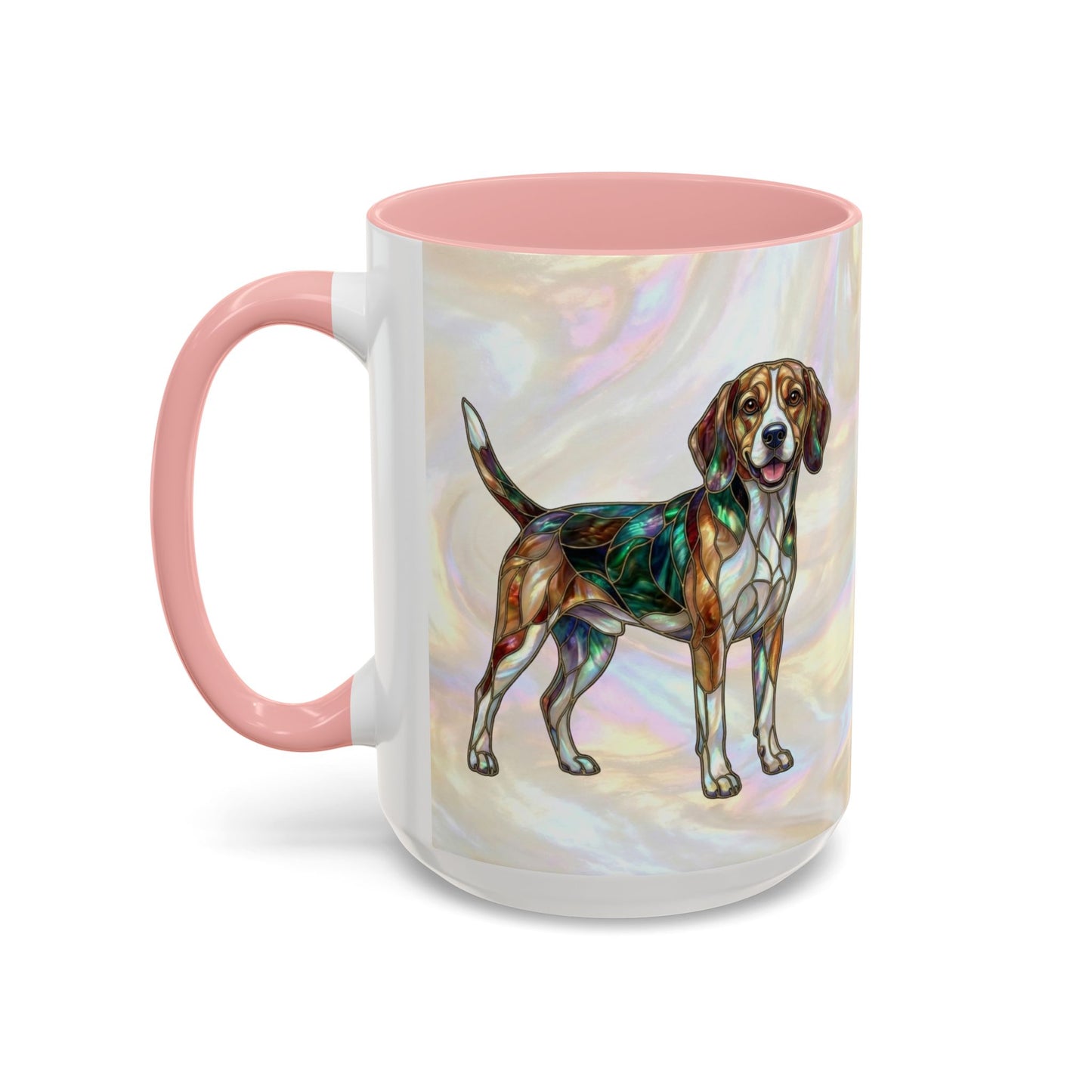 Beagle Accent Coffee Mug — Stained Glass Design (11/15oz) - 14615