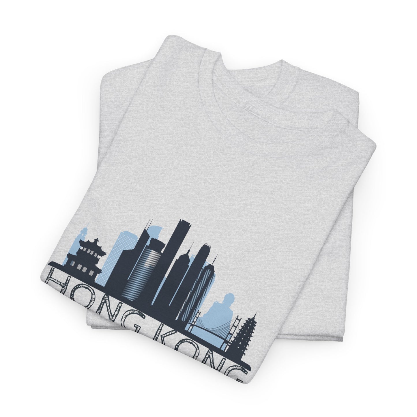 Hong Kong Unisex Heavy Cotton Tee | Casual Travel Shirt - 12042