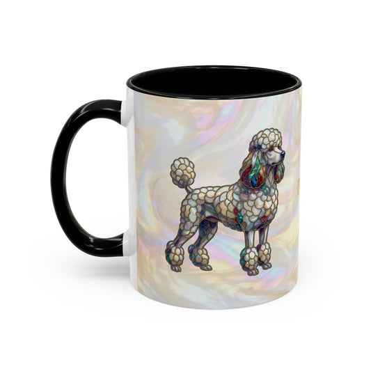 Poodle Accent Coffee Mug — Stained Glass Design (11/15oz) - 14639