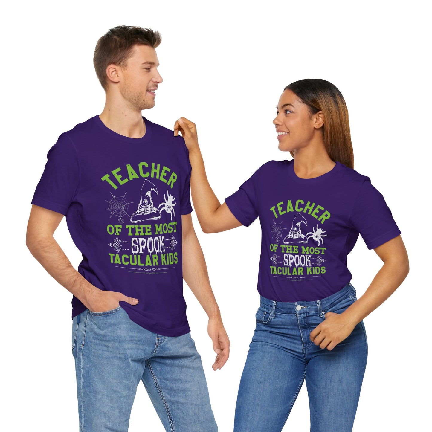 Teacher of the Most Spook-tacular Kids - Unisex Jersey Short Sleeve Tee - 12515