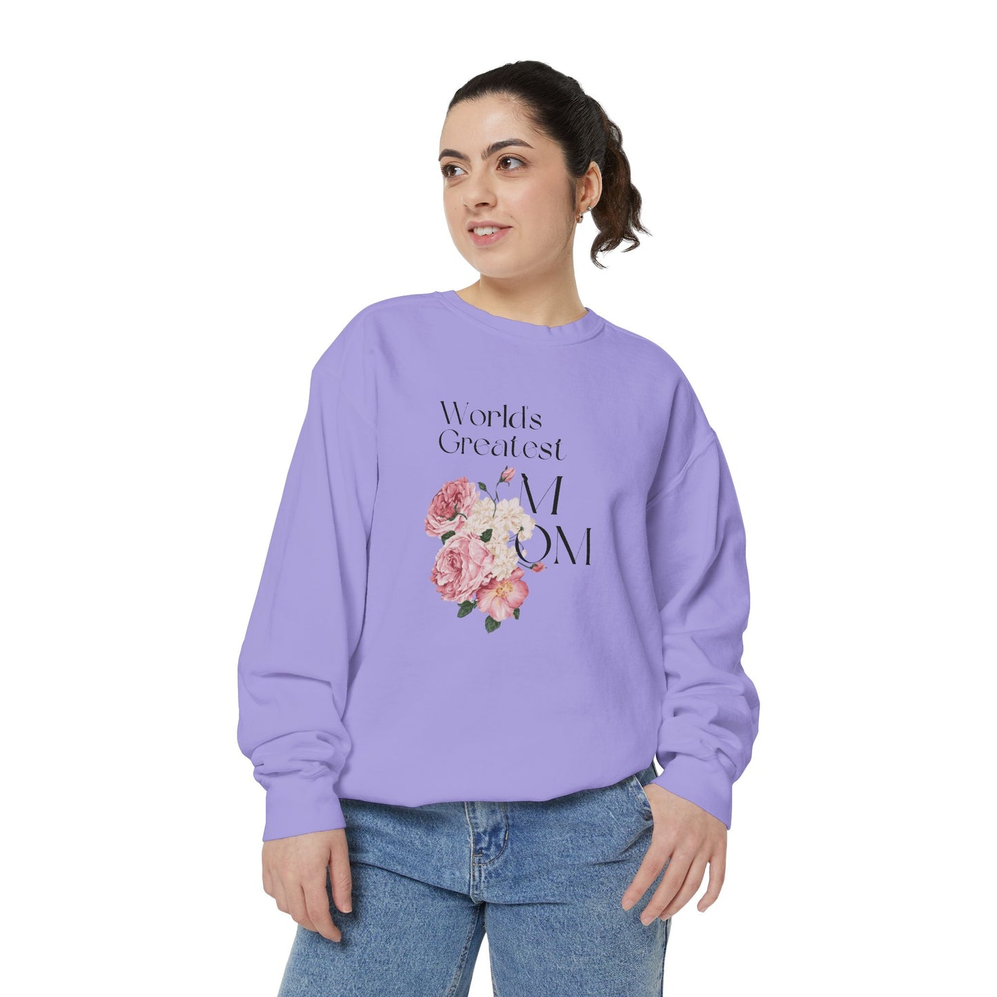 World's Greatest Mom - Unisex Garment-Dyed Sweatshirt - 11802