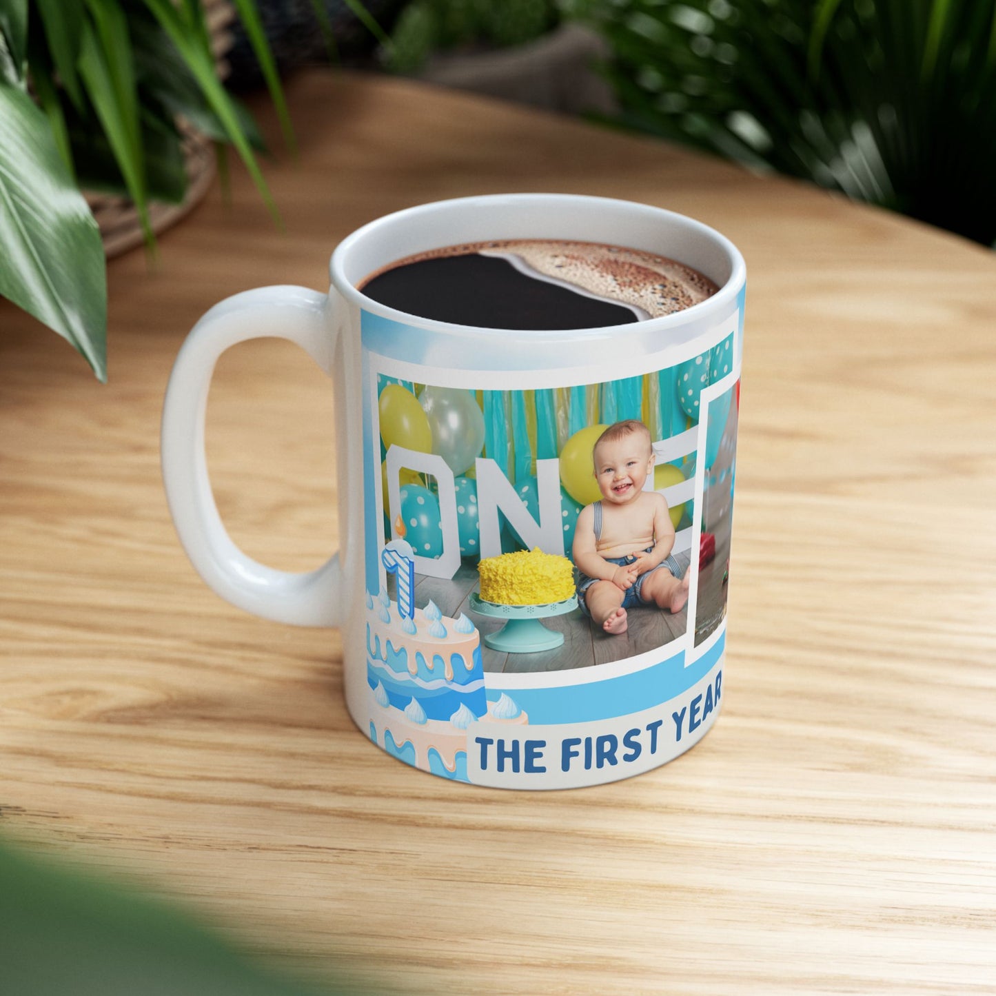 The First Year of Happiness Custom Photo Mug -  13972