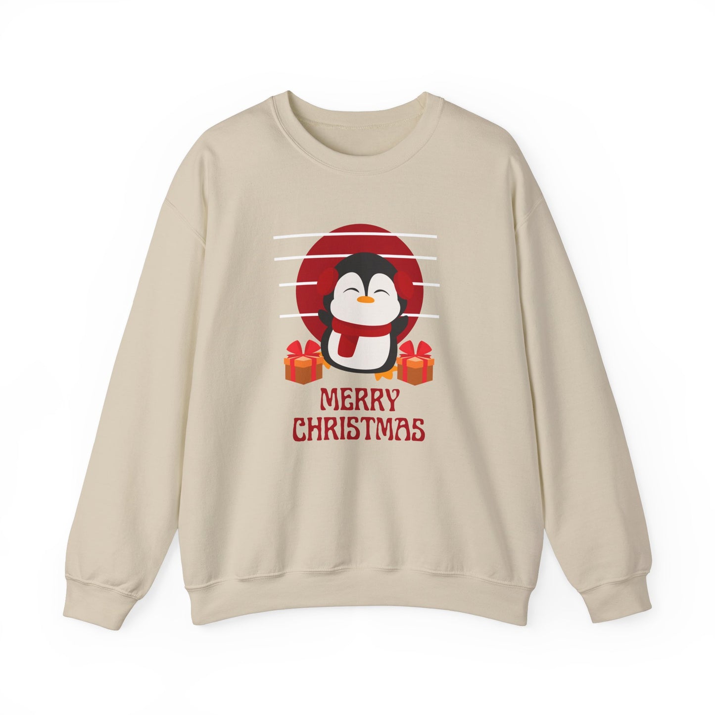 Penguin, Merry Christmas - Unisex Heavy Blend™ Crewneck Sweatshirt